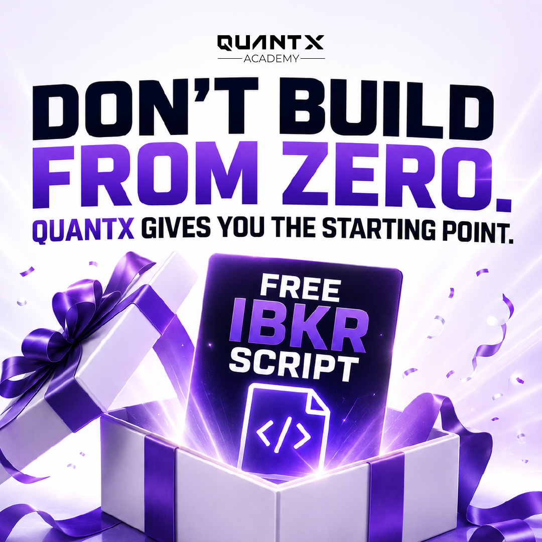 QuantX Academy Facebook ad: Start Quant Trading Today.