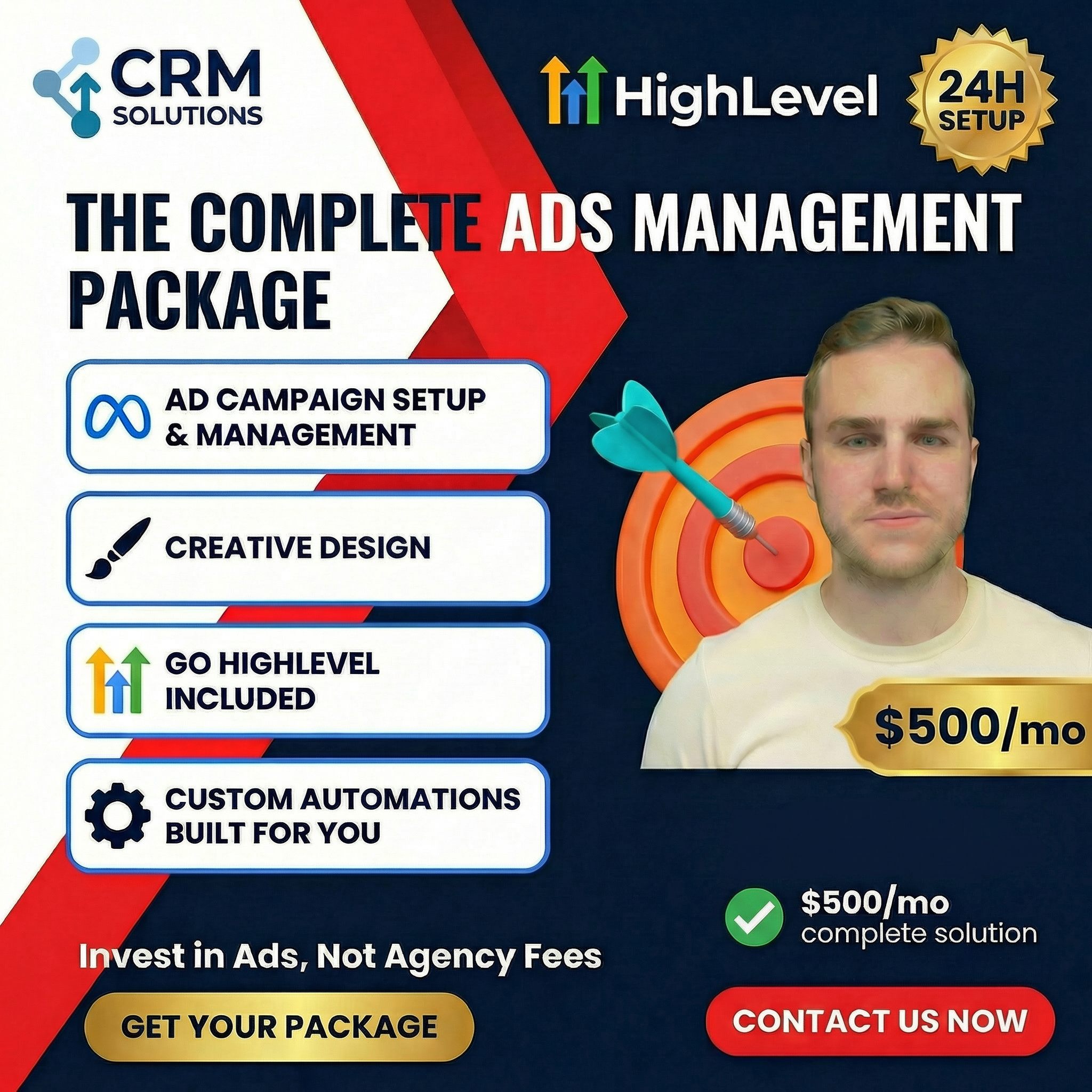 CRM Solutions Facebook ad: Get Started Now