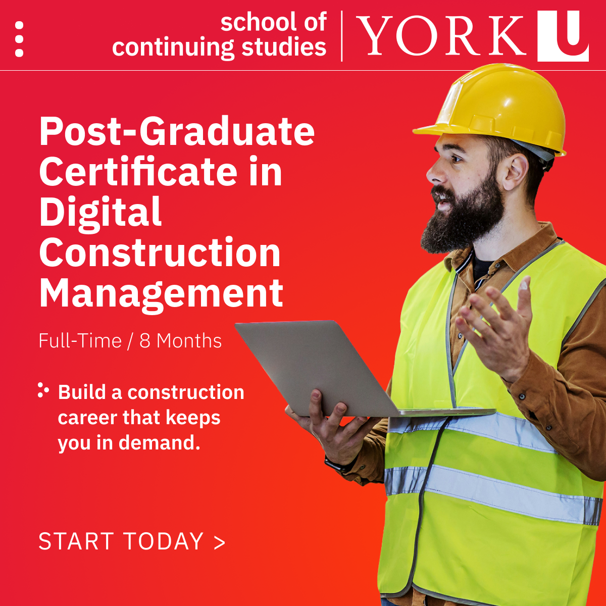 York University School of Continuing Studies Facebook ad