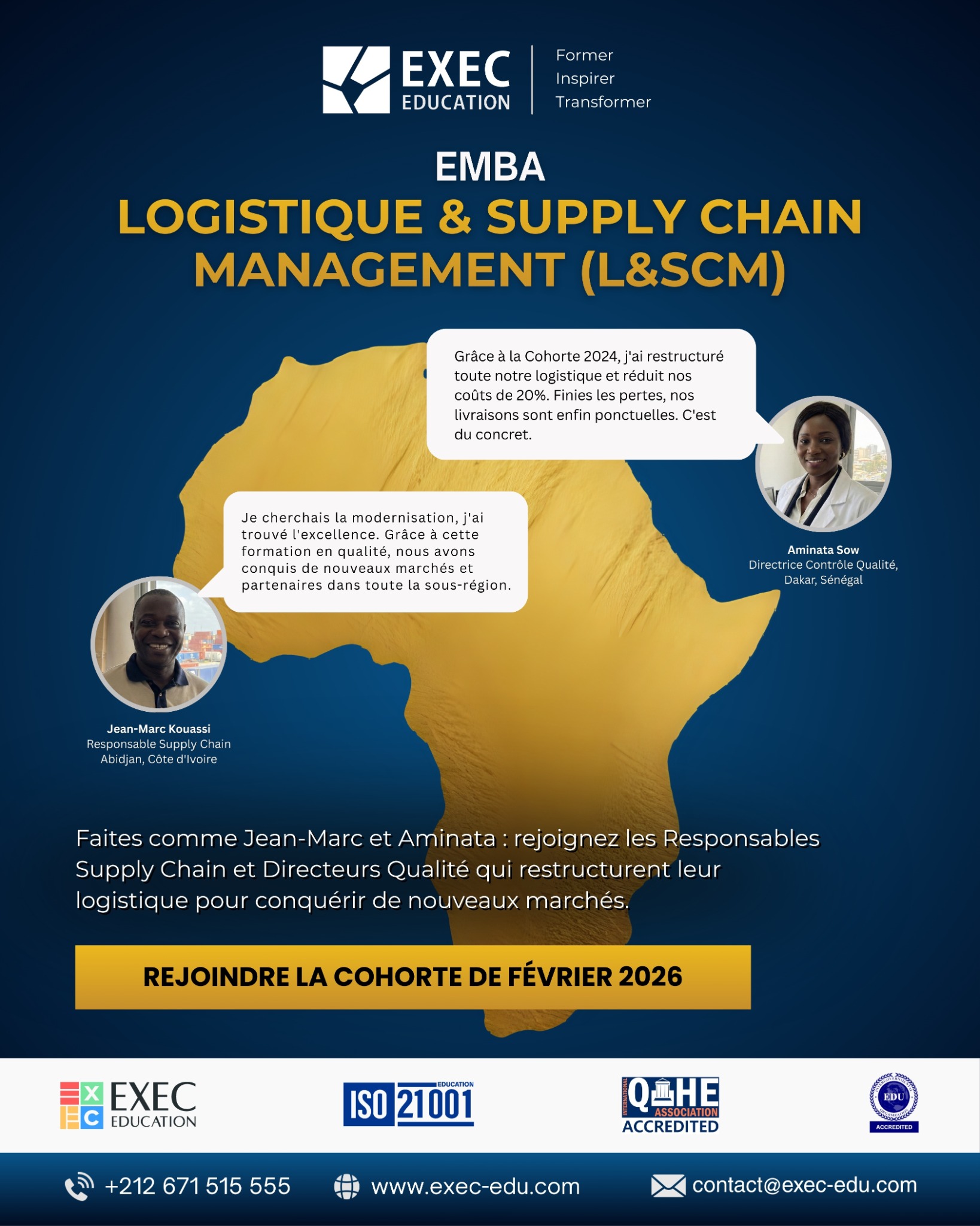 EXEC Education Facebook ad: EMBA LOGISTIQUE & SUPPLY CHAIN MANAGEMENT (L&SCM)