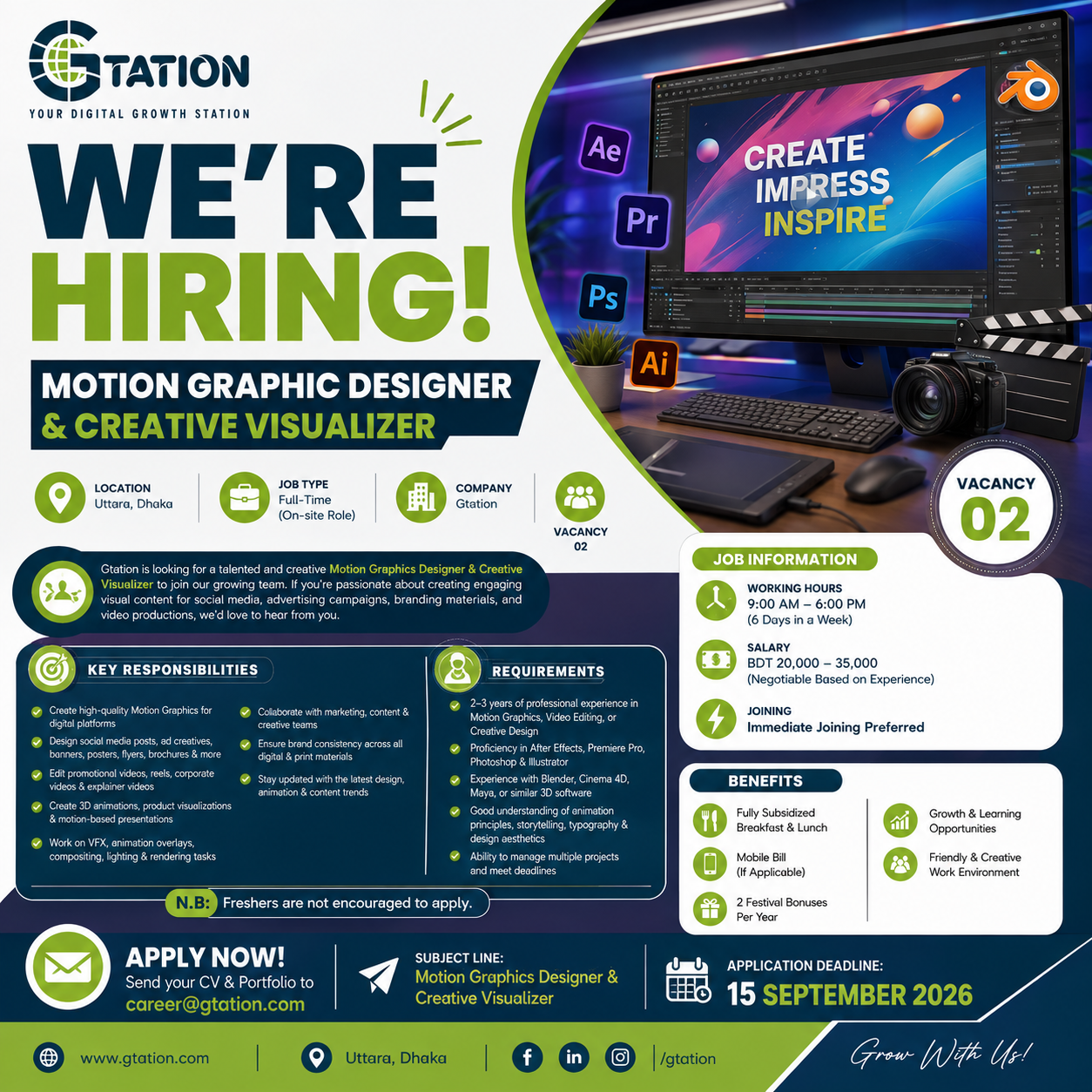 Gtation Facebook ad: Join Our Graphic Team