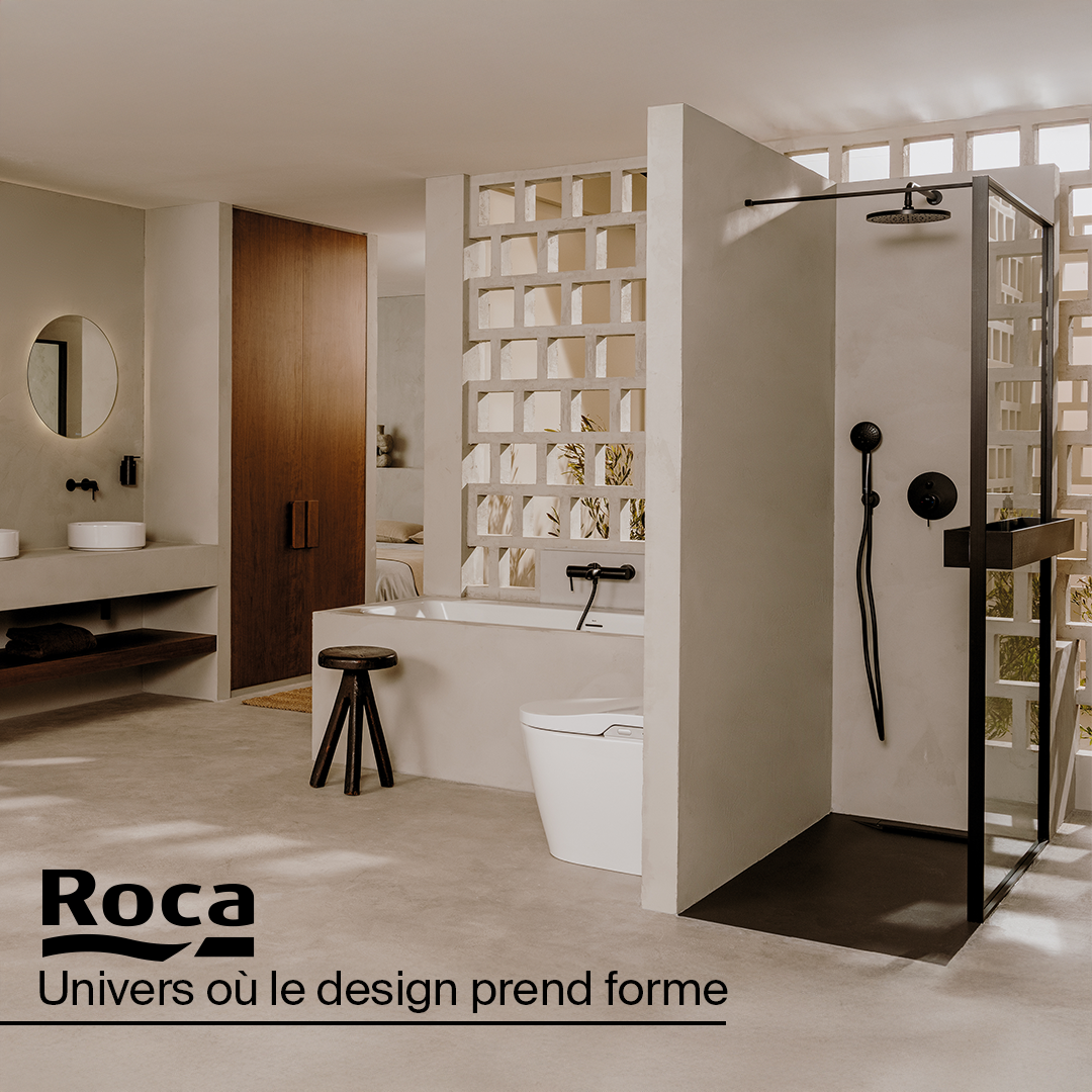 Roca Facebook ad: Plongez dans un univers où le design rencontre…