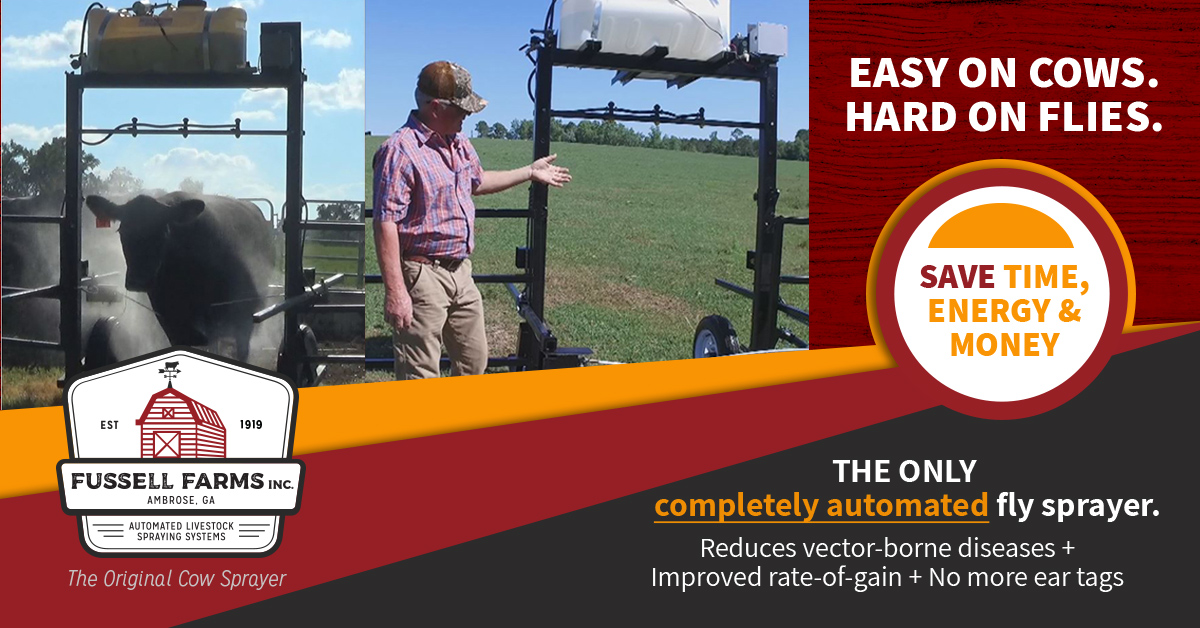Fussell Farms, Inc. Facebook ad: Fly-Free Cattle. From the leaders in fly-control.