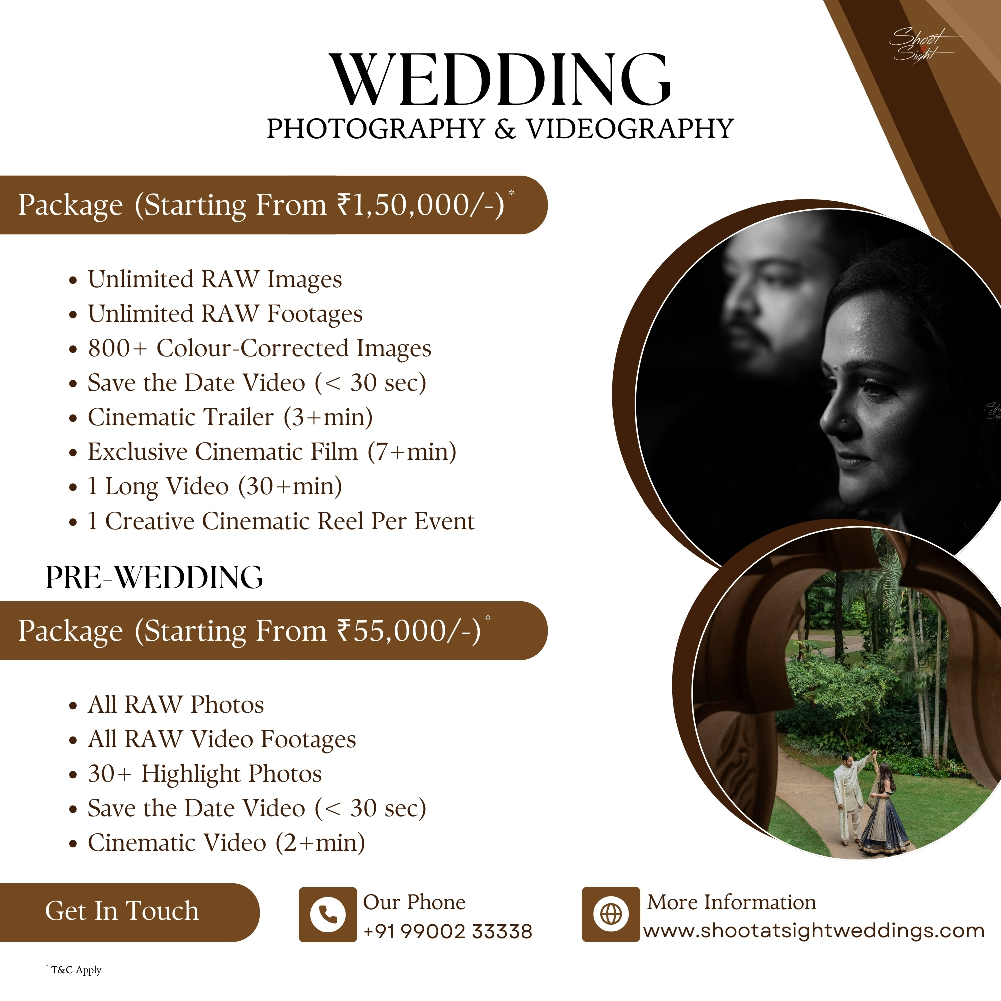 Shoot At Sight Weddings Facebook ad from Mar 6, 2026