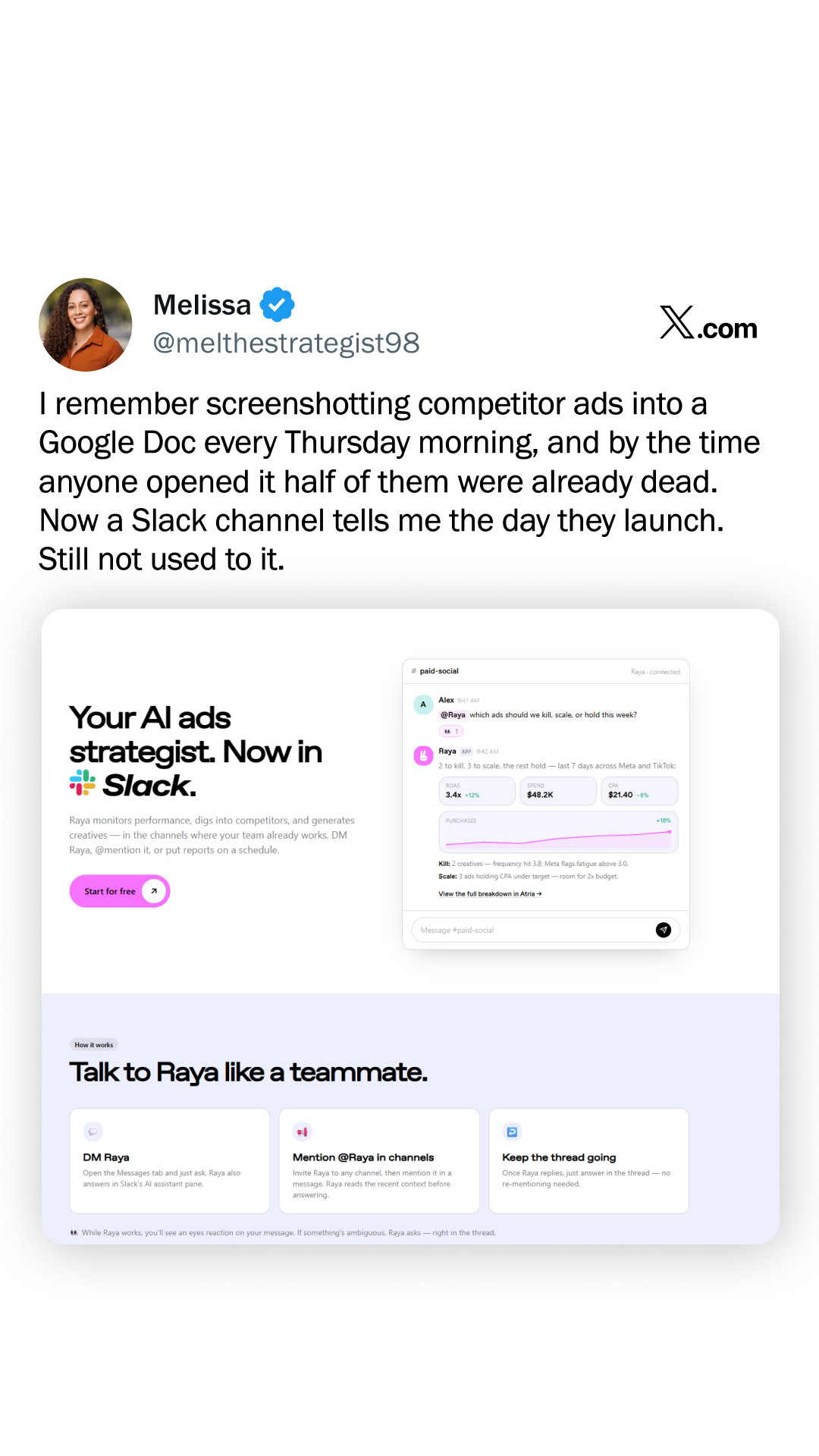 Atria AI Facebook ad