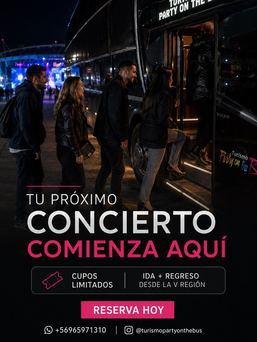 Turismo Party On The Bus Facebook ad: Atención V Región