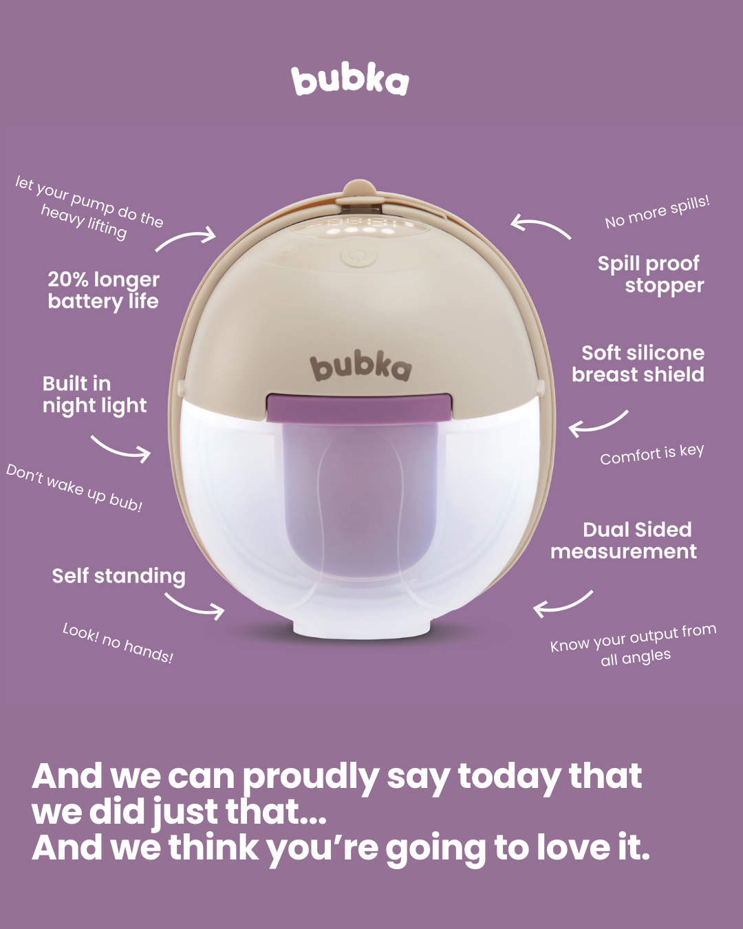 Bubka Breast Pumps Facebook ad: Most mums are pumping in the dark …