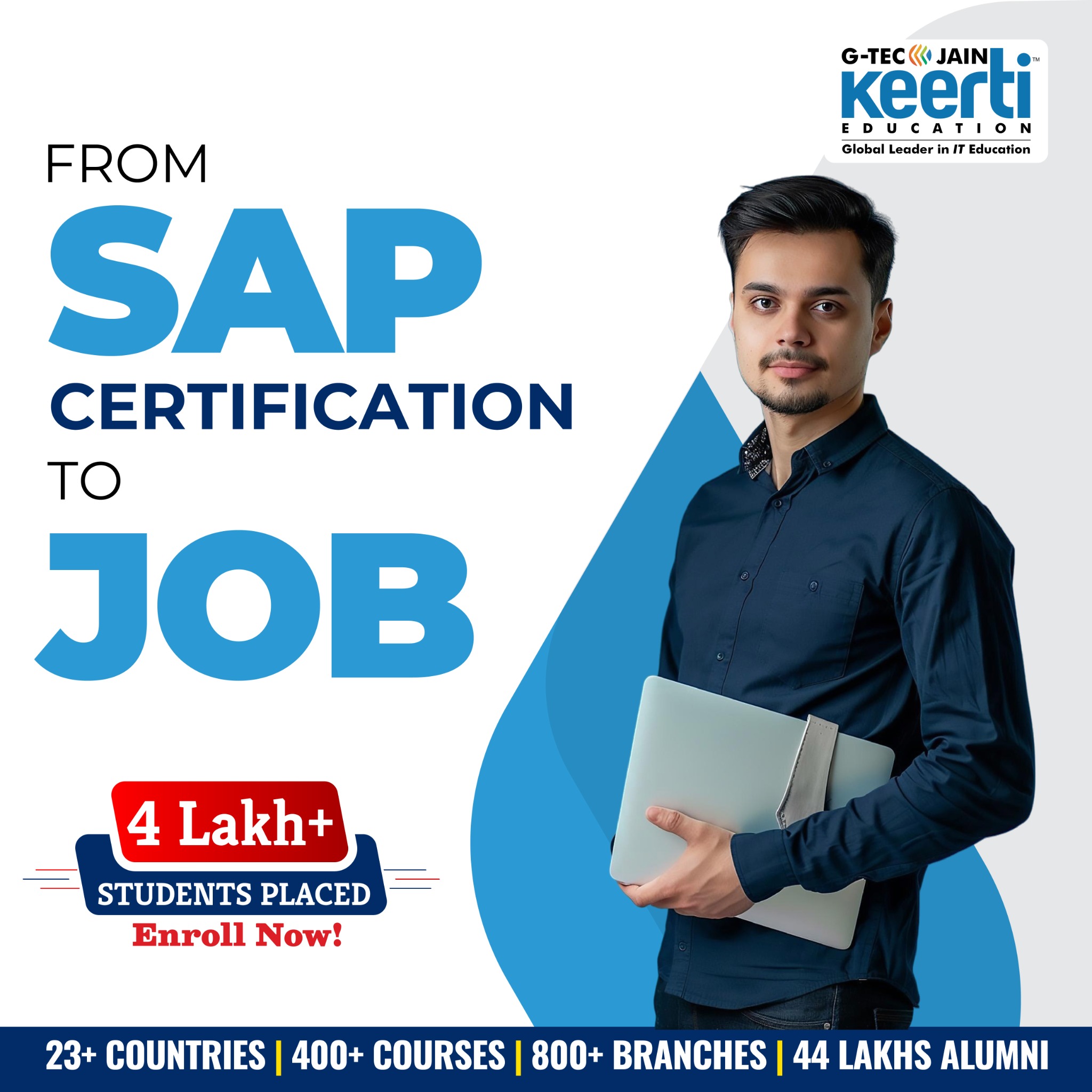 G-TEC JAIN Keerti Education Facebook ad: Still job-hunting with just a degree?