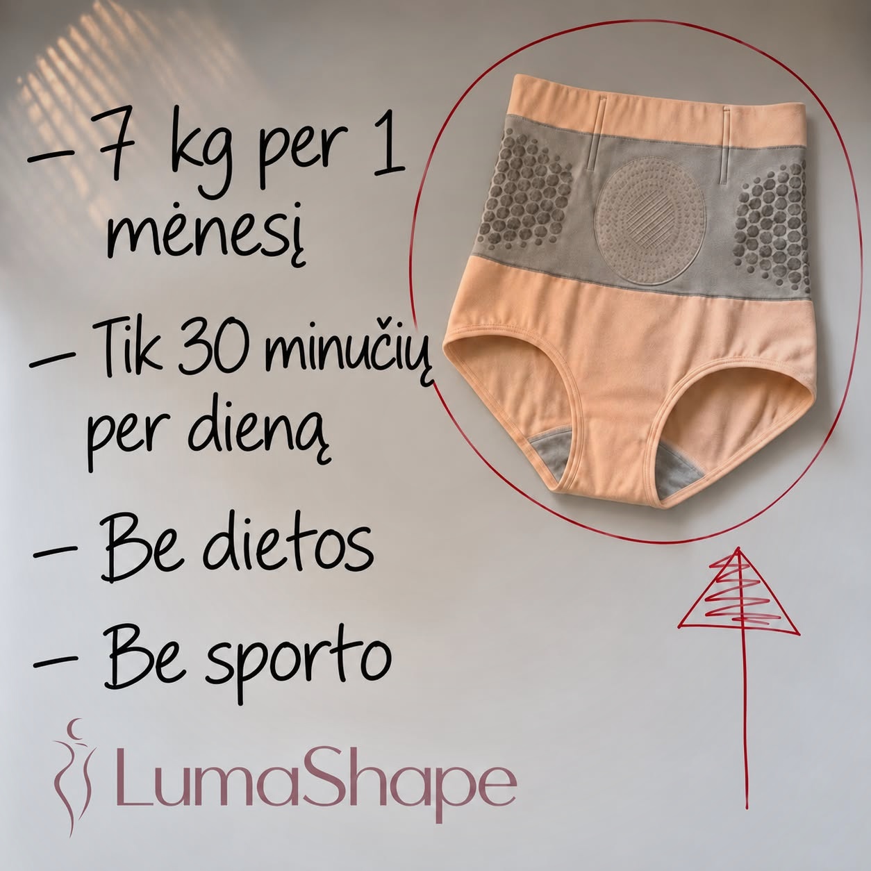 Lumashape Facebook ad: Glotnesnis siluetas. Daugiau pasitikėjimo.