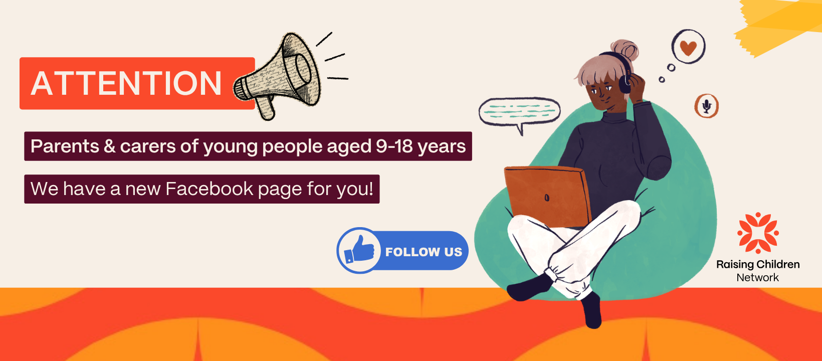 Raising Children Network 9-18 Facebook ad: Your parenting guide for 9-18 yrs