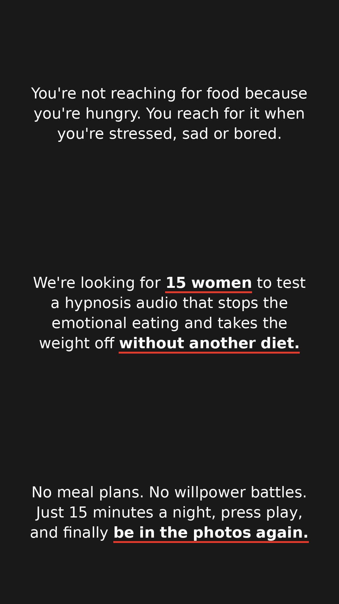 Hypnozio: power of hypnotherapy Facebook ad
