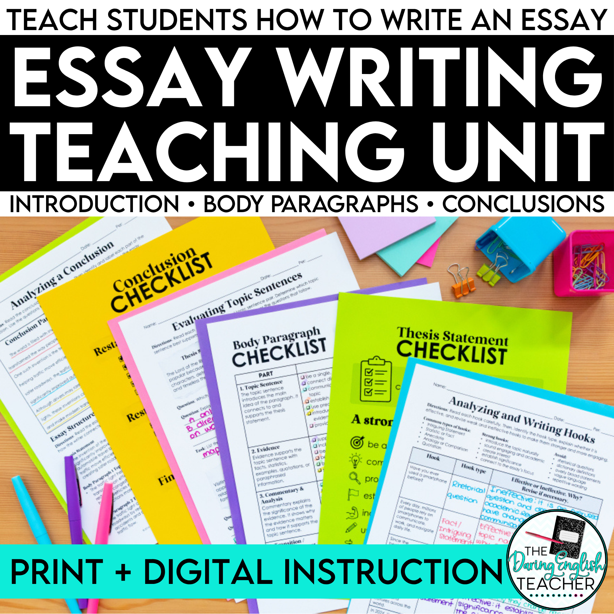 The Daring English Teacher Facebook ad: Teaching essay writing shouldn't feel like you're…