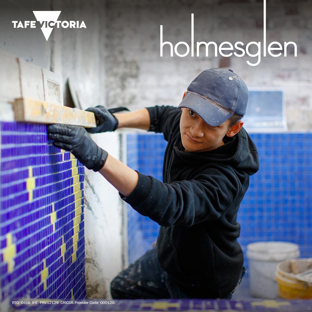 Holmesglen Facebook ad: Tiling Courses