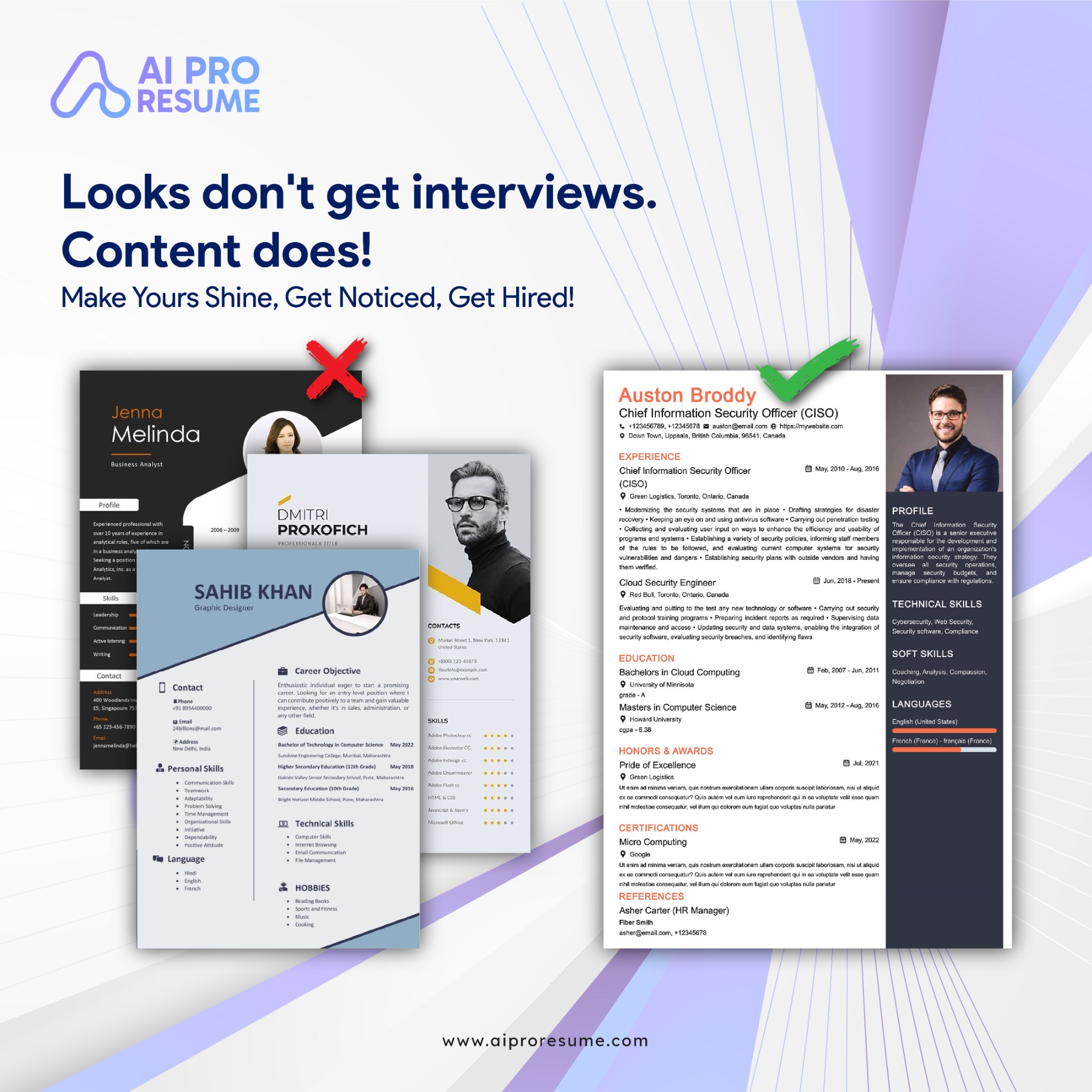 AI Pro Resume Facebook ad: Professional CV Made Easy