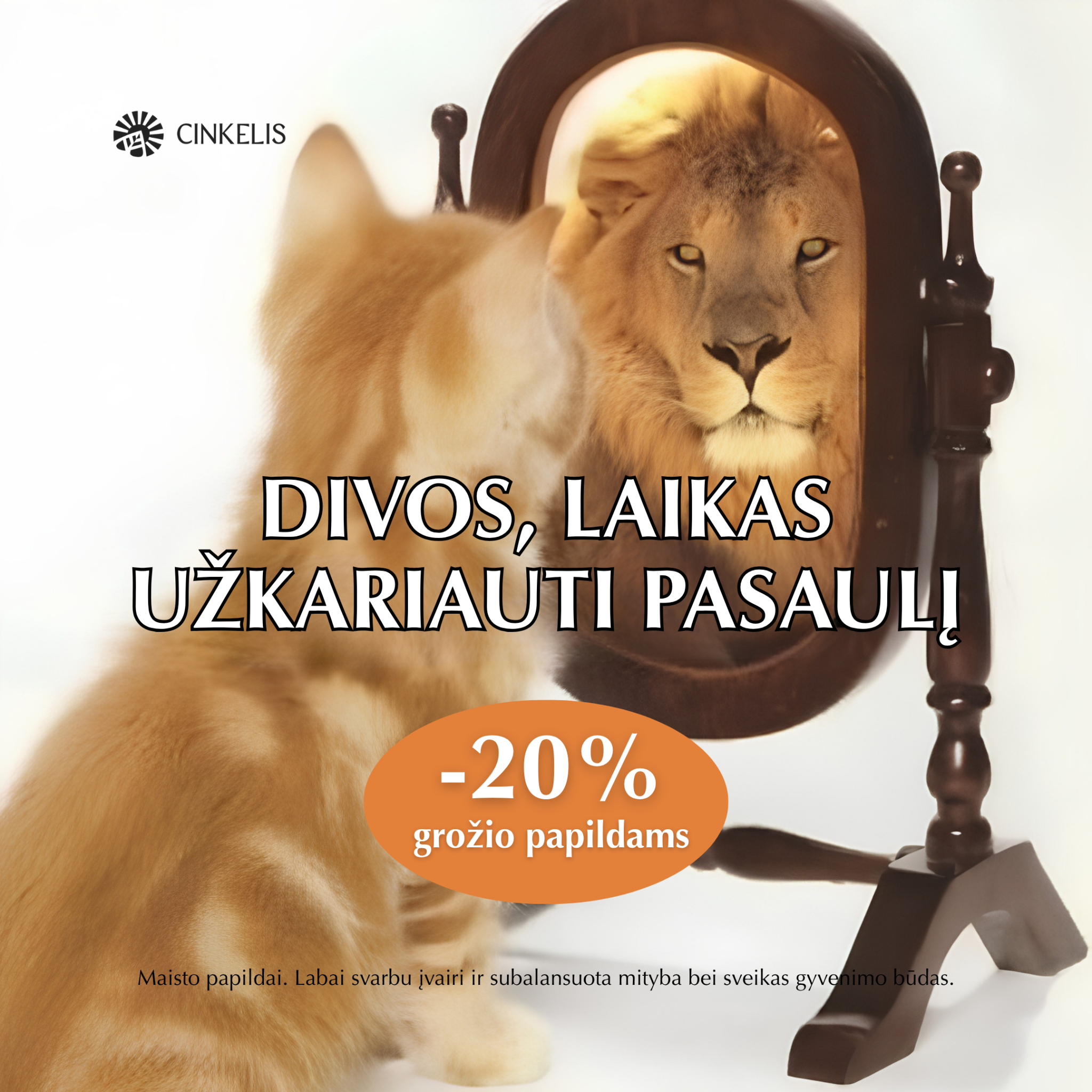 Cinkelis Facebook ad: Grožio papildams -25% | Odai, plaukams, nagams