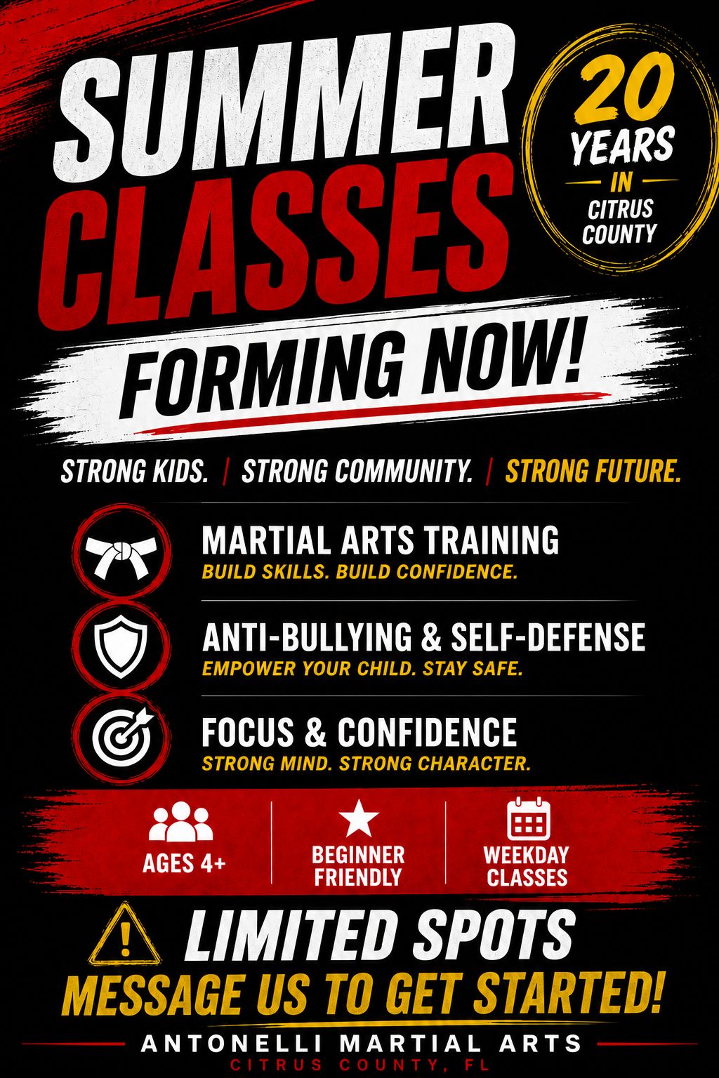 Antonelli Martial Arts & Fitness Facebook ad