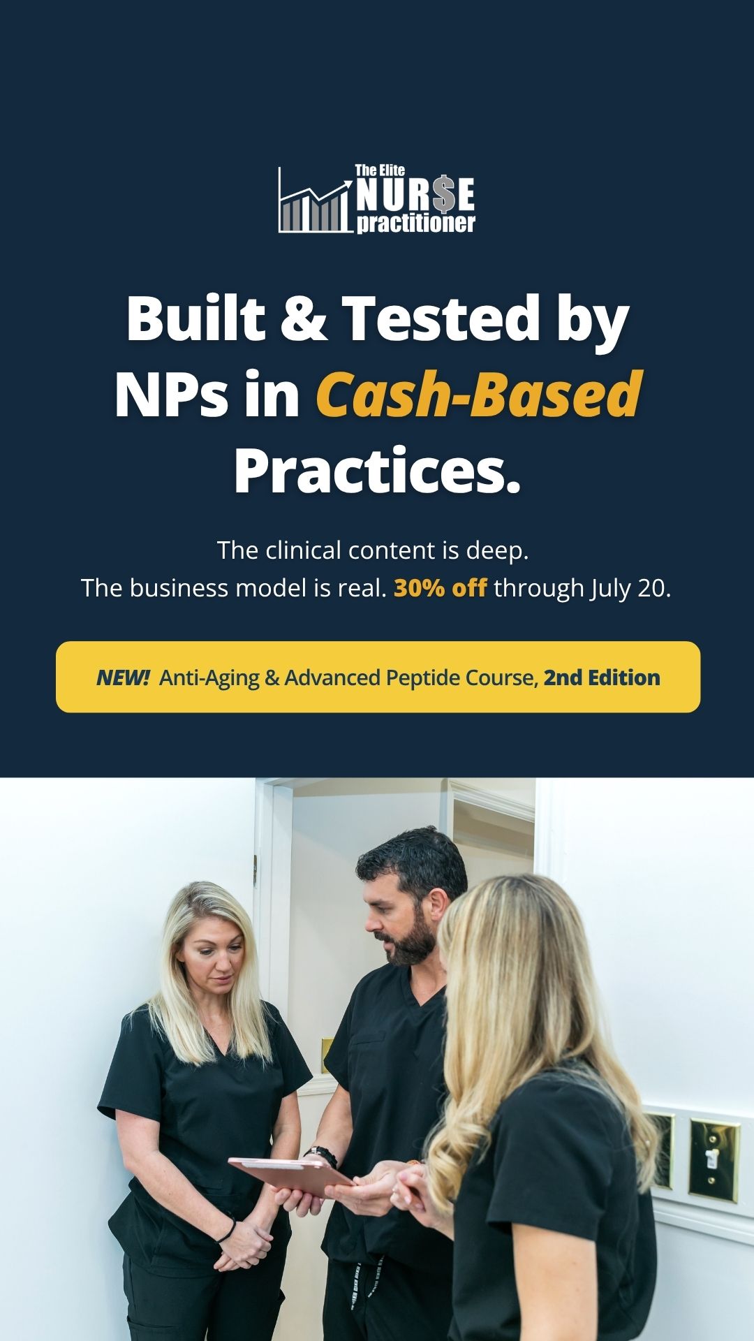 The Elite Nurse Practitioner Facebook ad