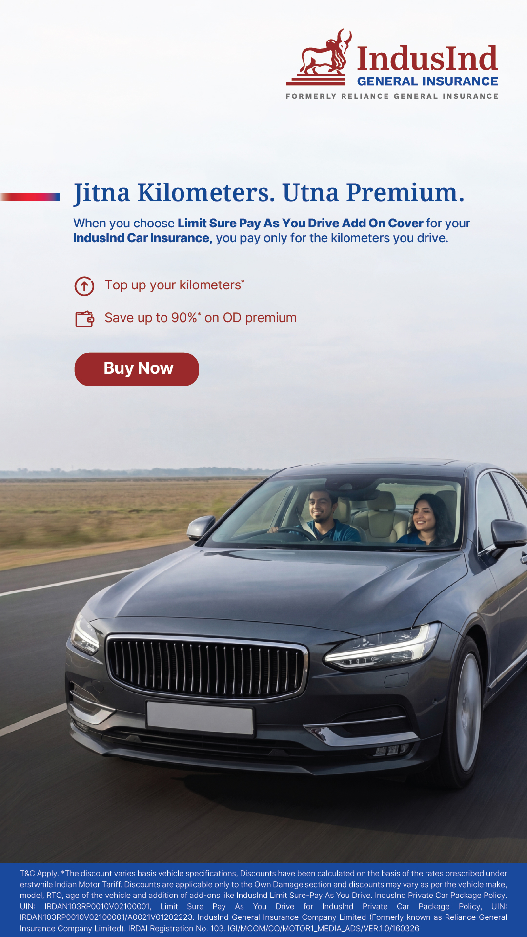 IndusInd Insurance Facebook ad from Apr 14, 2026
