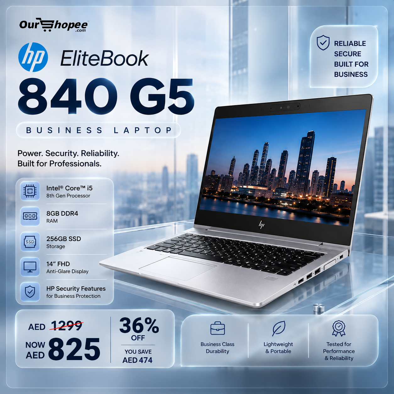 Ourshopee UAE Facebook ad: 0 Fees with Tabby/Tamara