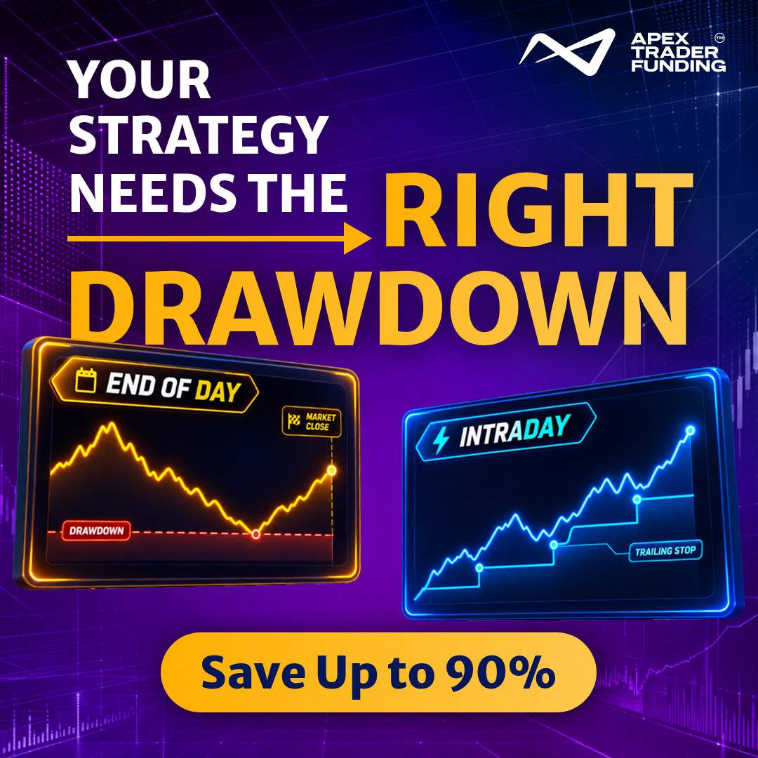 Apex Trader Funding Facebook ad: Built for Your Setup. Choose EOD or Intraday Drawdown with…