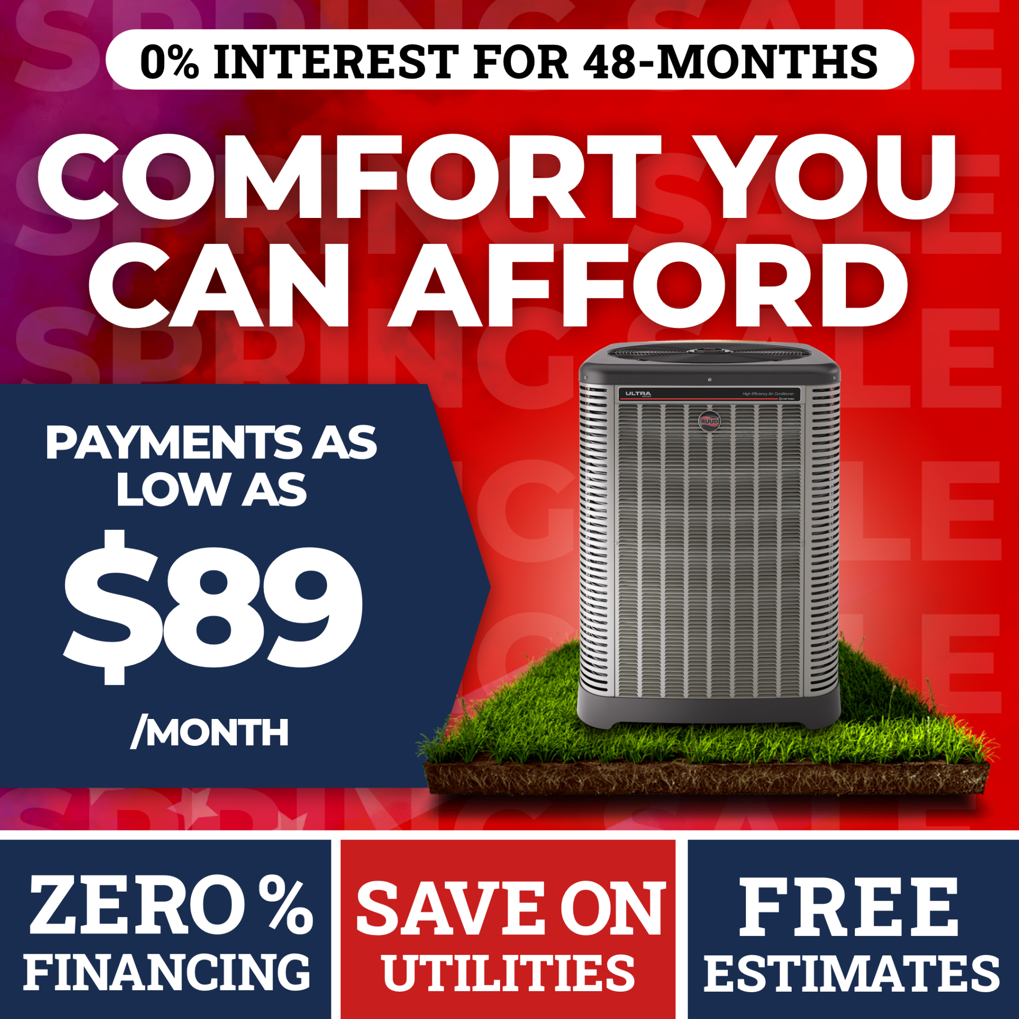 Freedom Air Repair Facebook ad: Save Thousands On AC Unit Upgrade