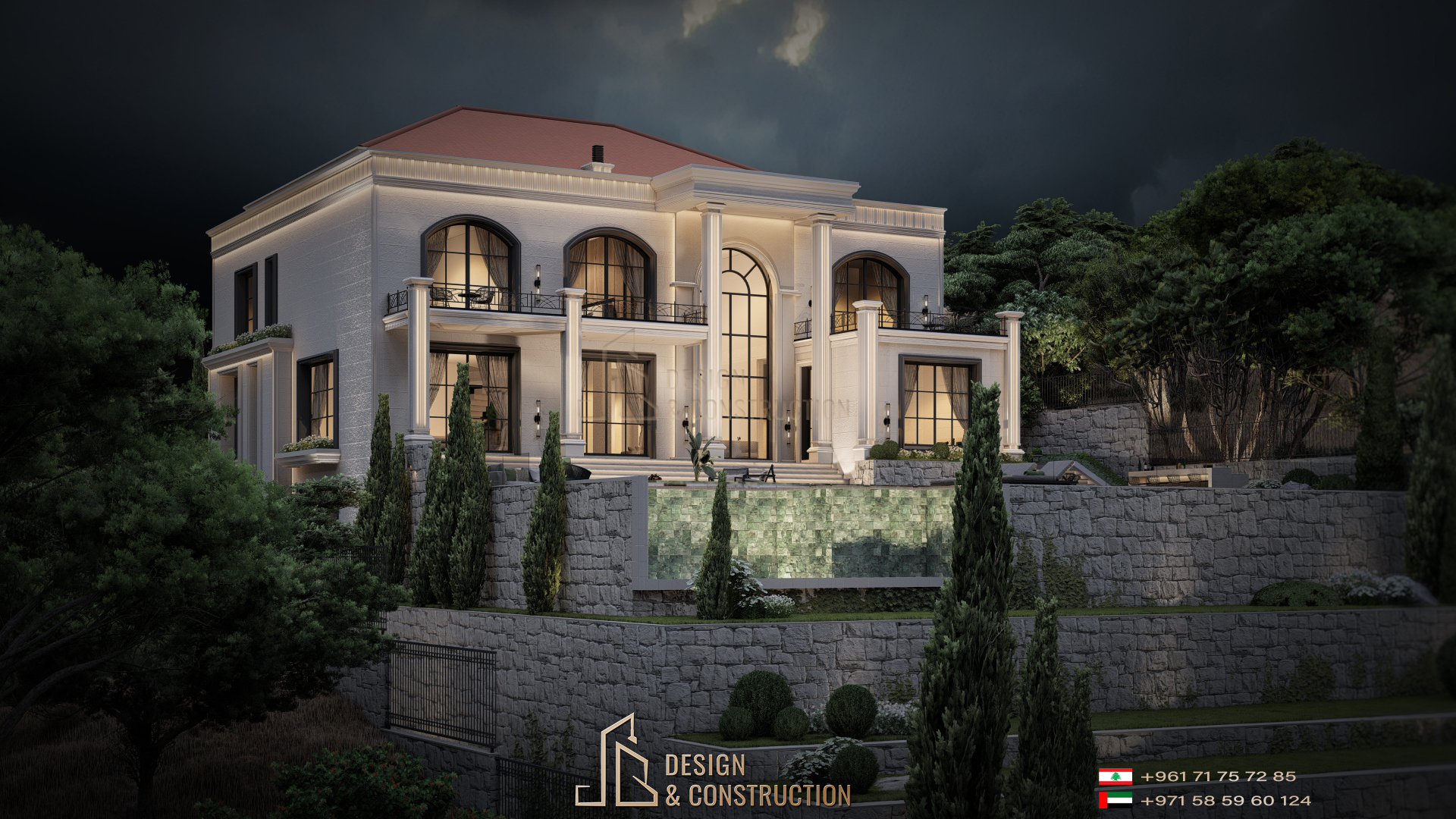 JB - Design & Construction Facebook ad: من الرخصة للمفتاح.