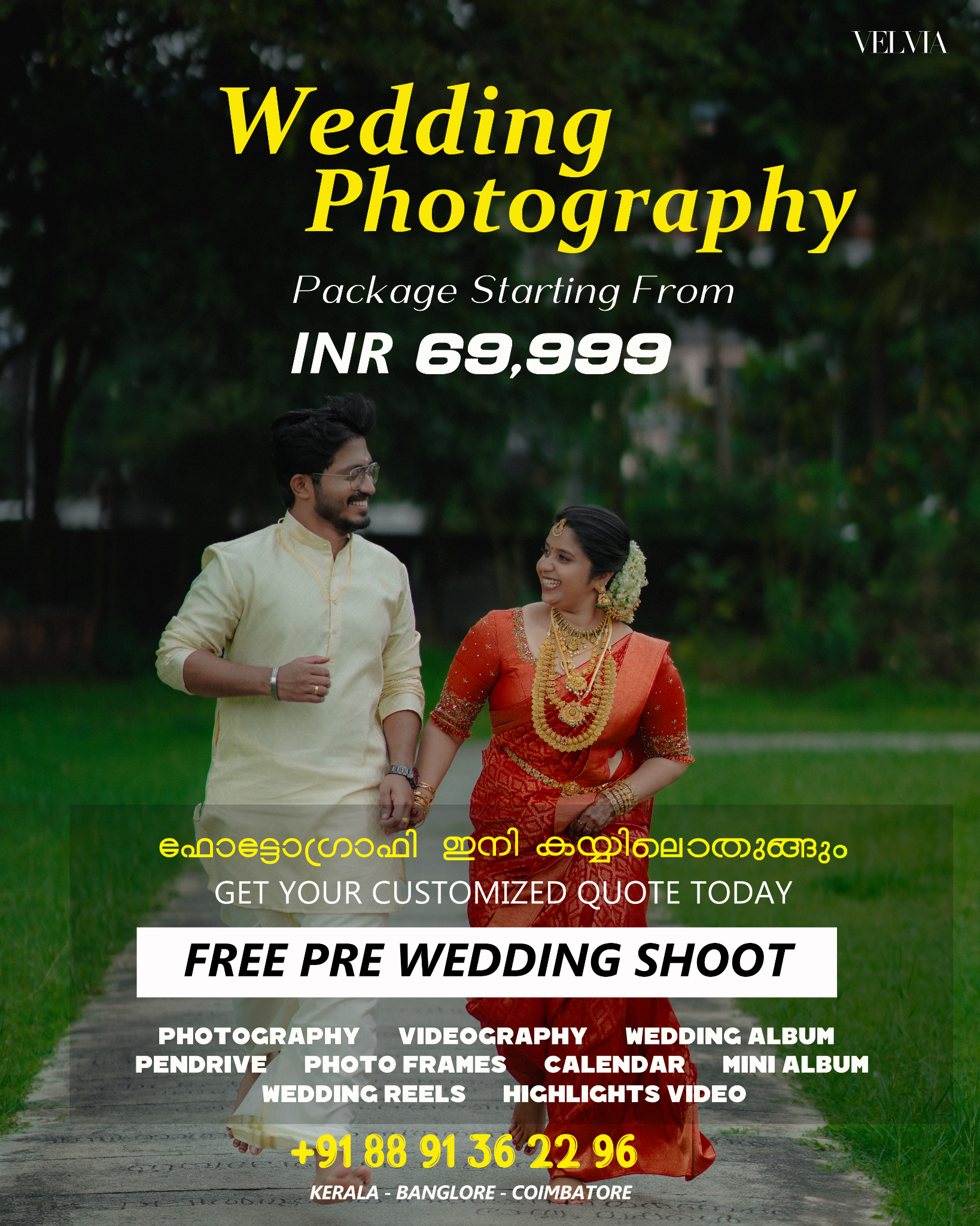 Velvia Weddings.in Facebook ad: Chat with us