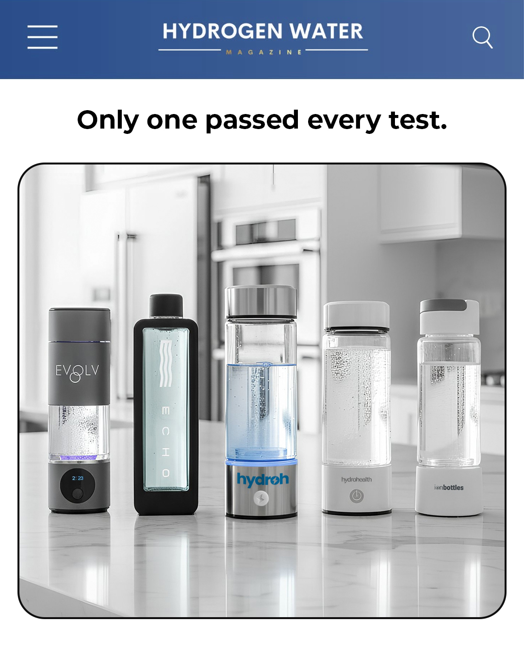 The Hydrogen Water Magazine Facebook ad