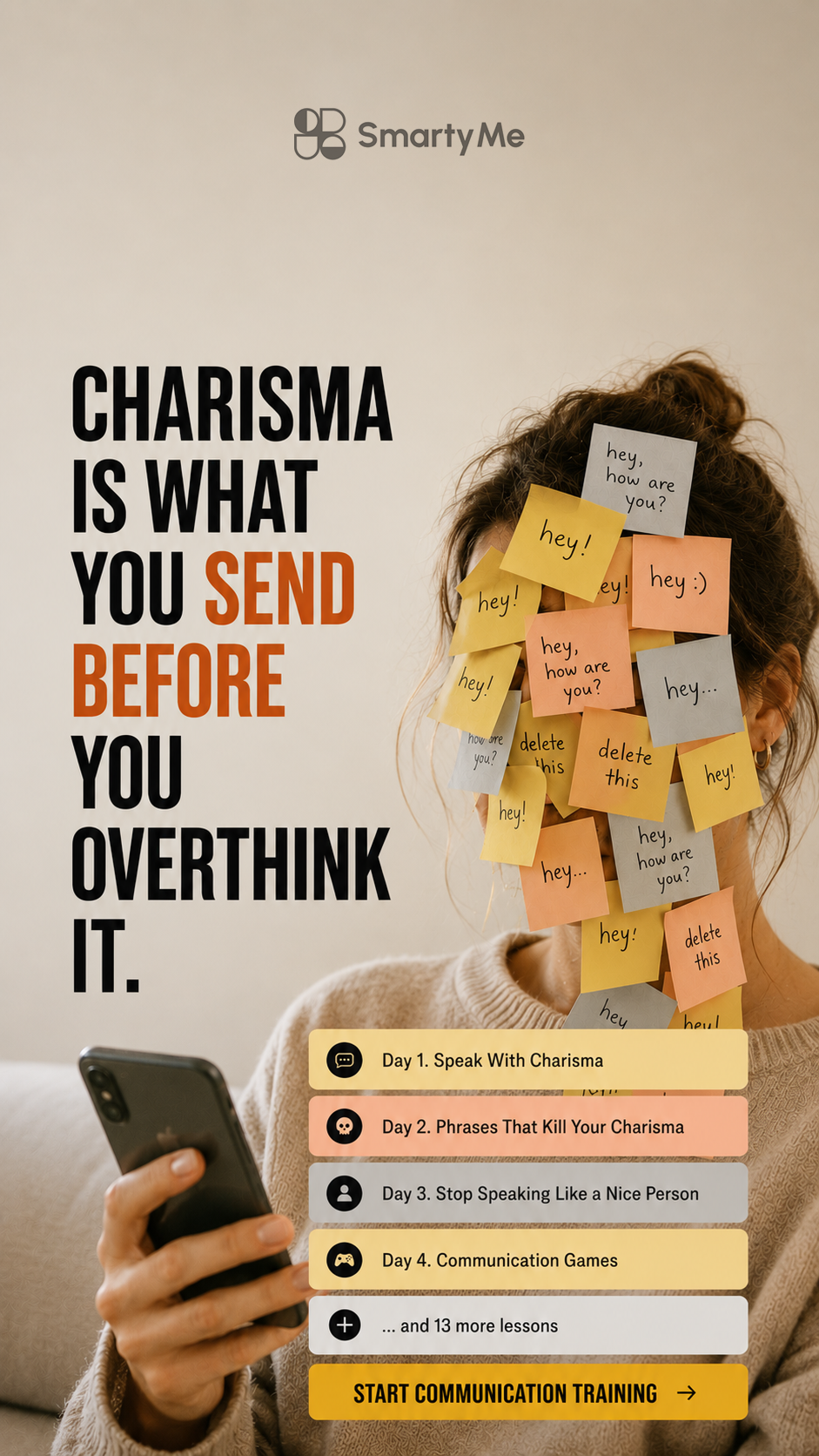 SmartyMe: Charisma Mastery Facebook ad: Charisma Is a Skill, Learn It Now