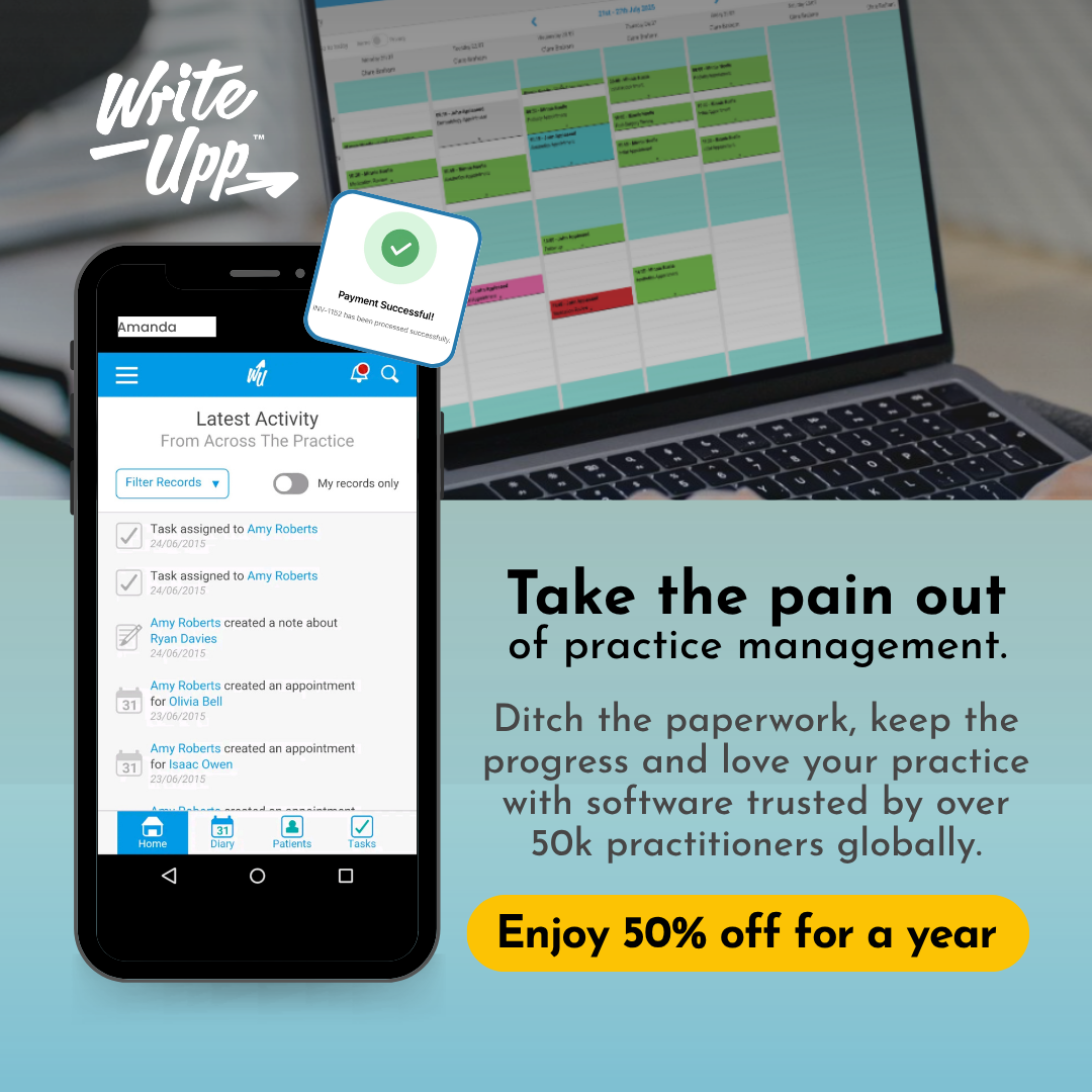 WriteUpp Facebook ad