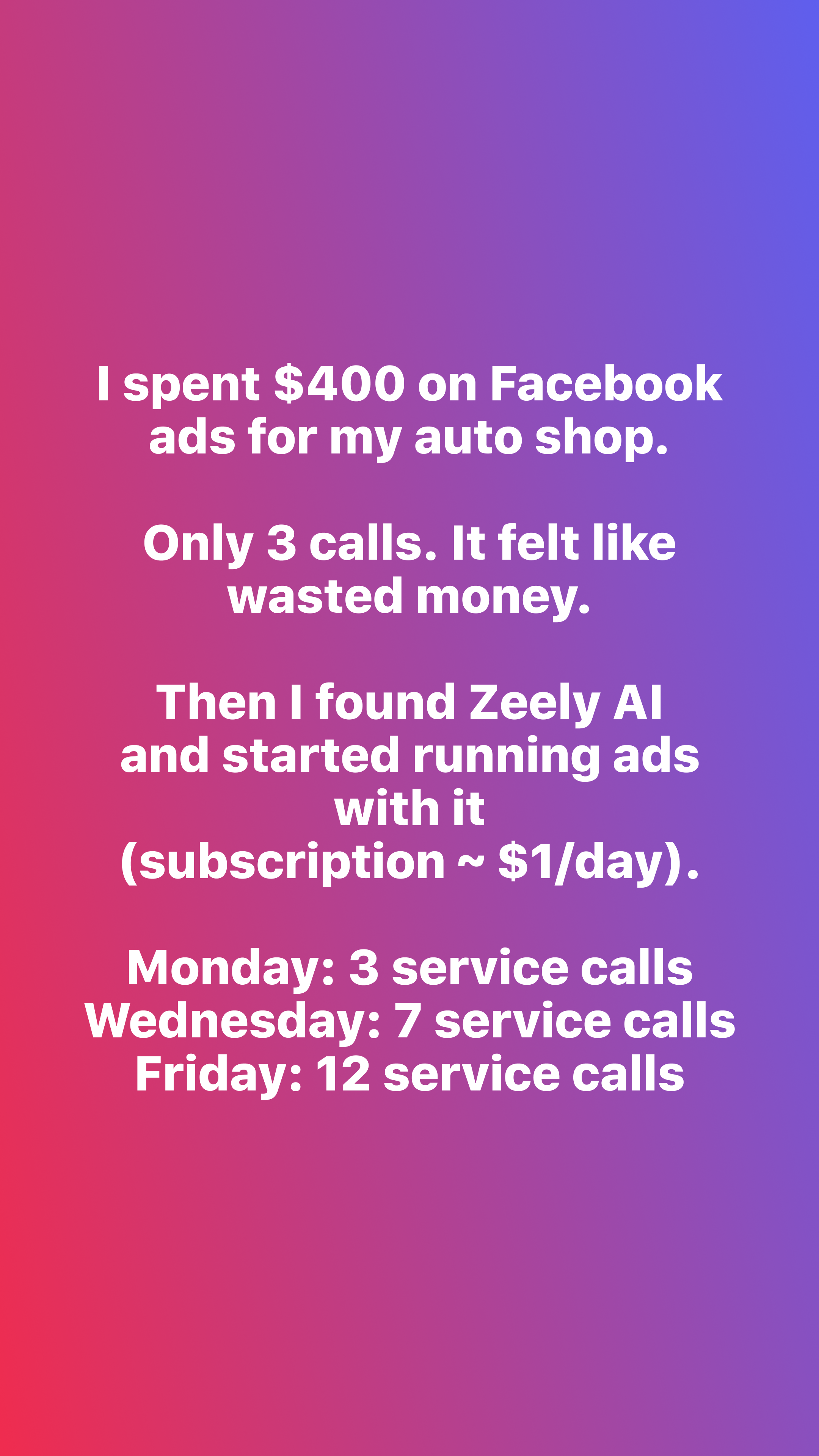 Zeely Facebook ad
