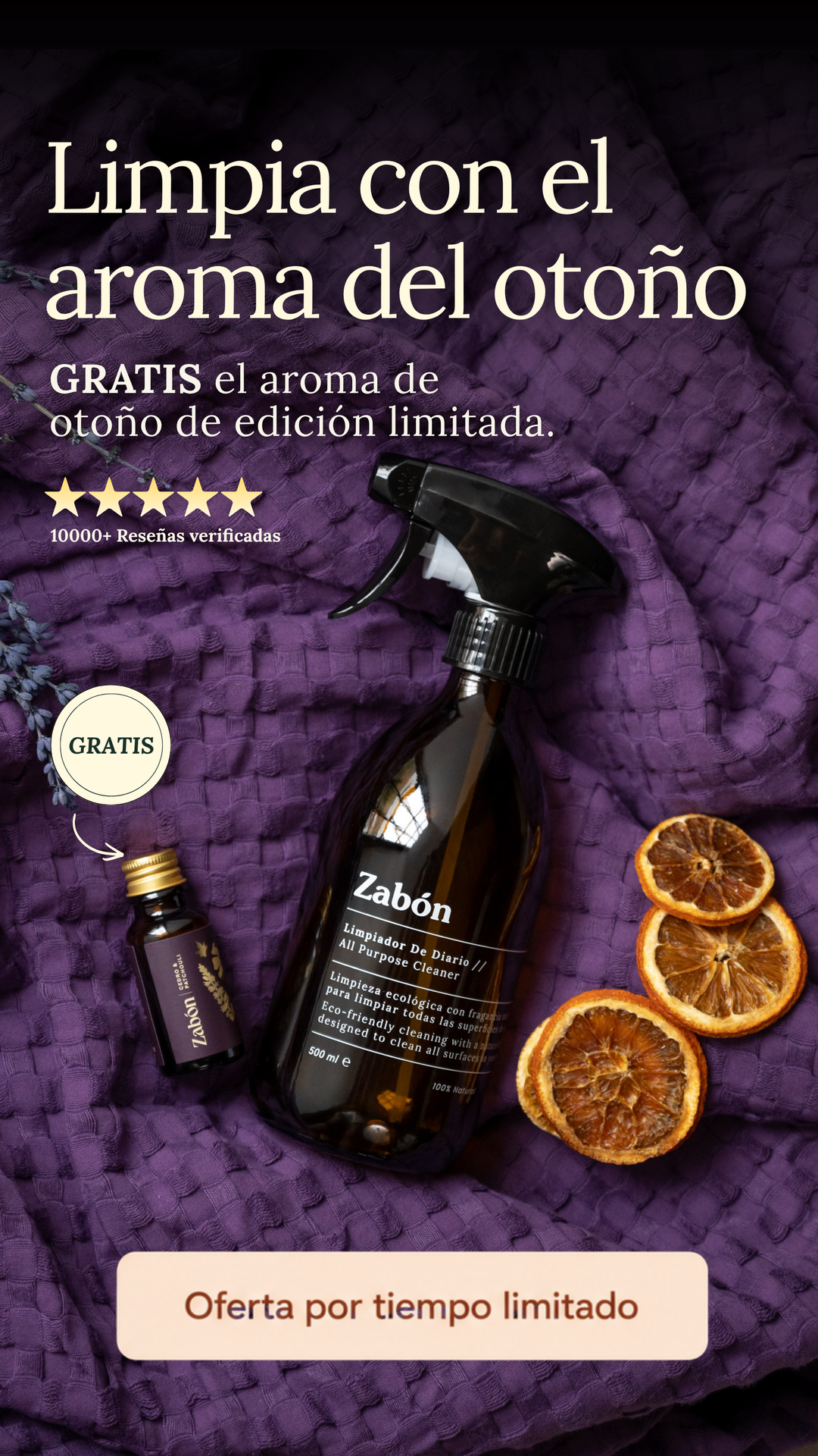 Zabon Facebook ad: Botella + aroma GRATIS con el Kit de Inicio de Otoño