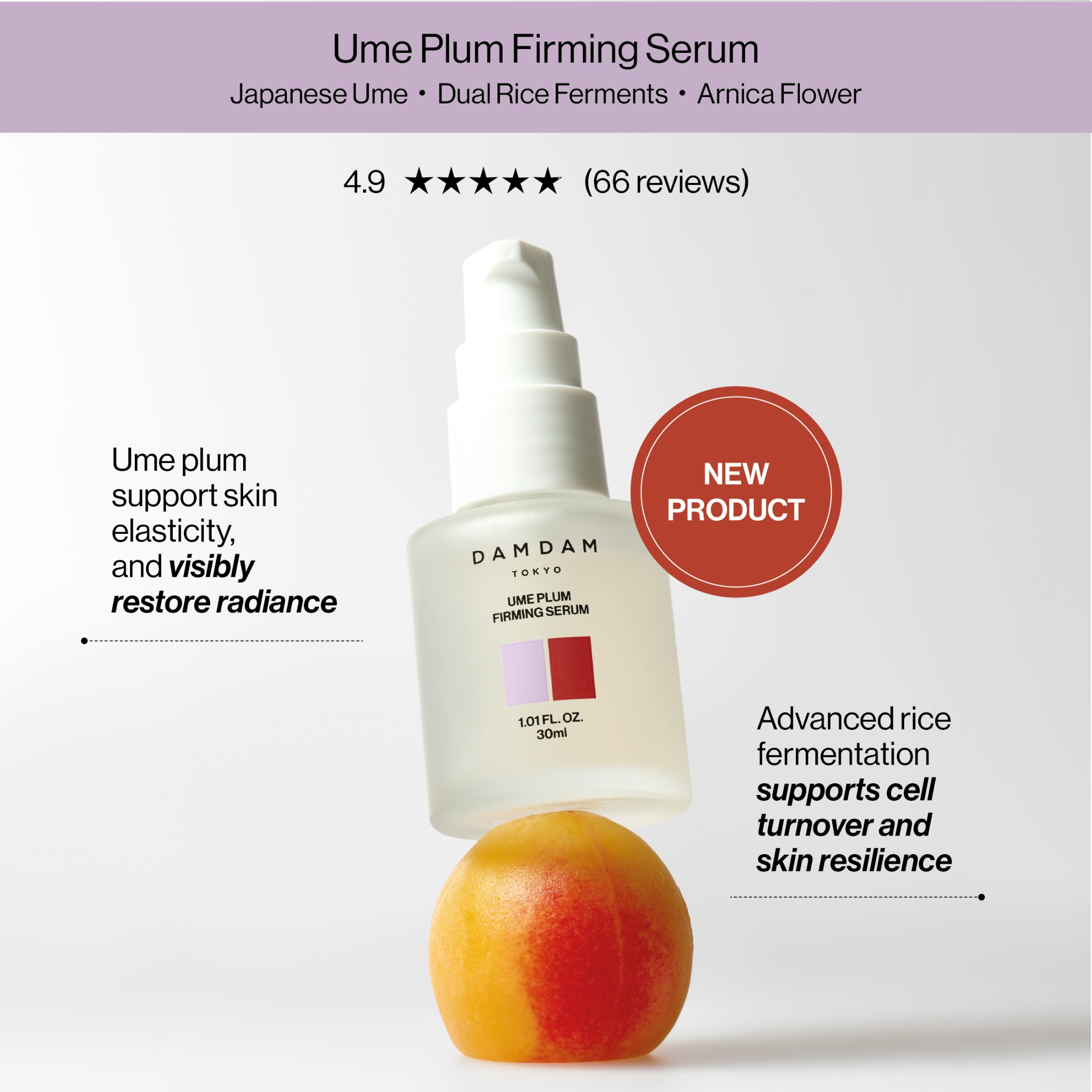 DAMDAM Facebook ad: Ume Plum Firming Serum