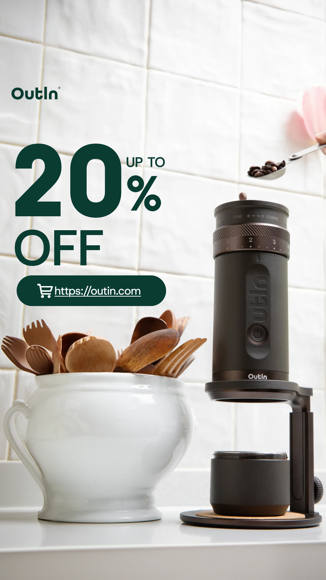 Outin Portable Electric Espresso Machine Facebook ad