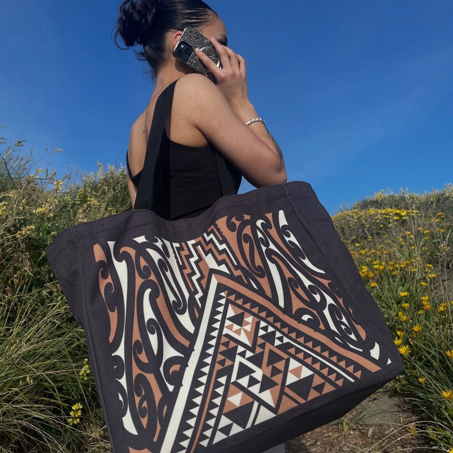 Revolution Aotearoa Facebook ad: Contemporary Māori Canvas Tote