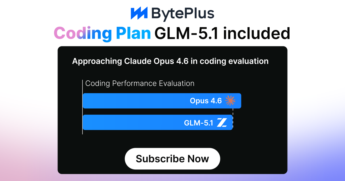 BytePlus Global Facebook ad: GLM-5.1 Official Launch