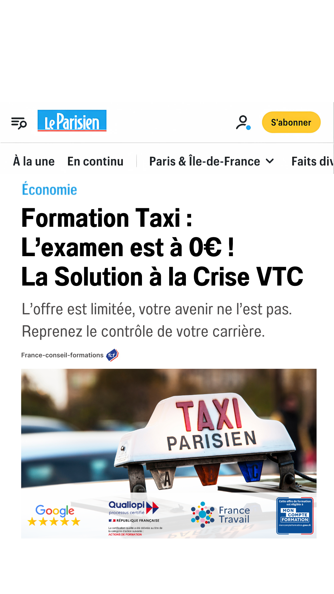 France Conseil & Formations Facebook ad