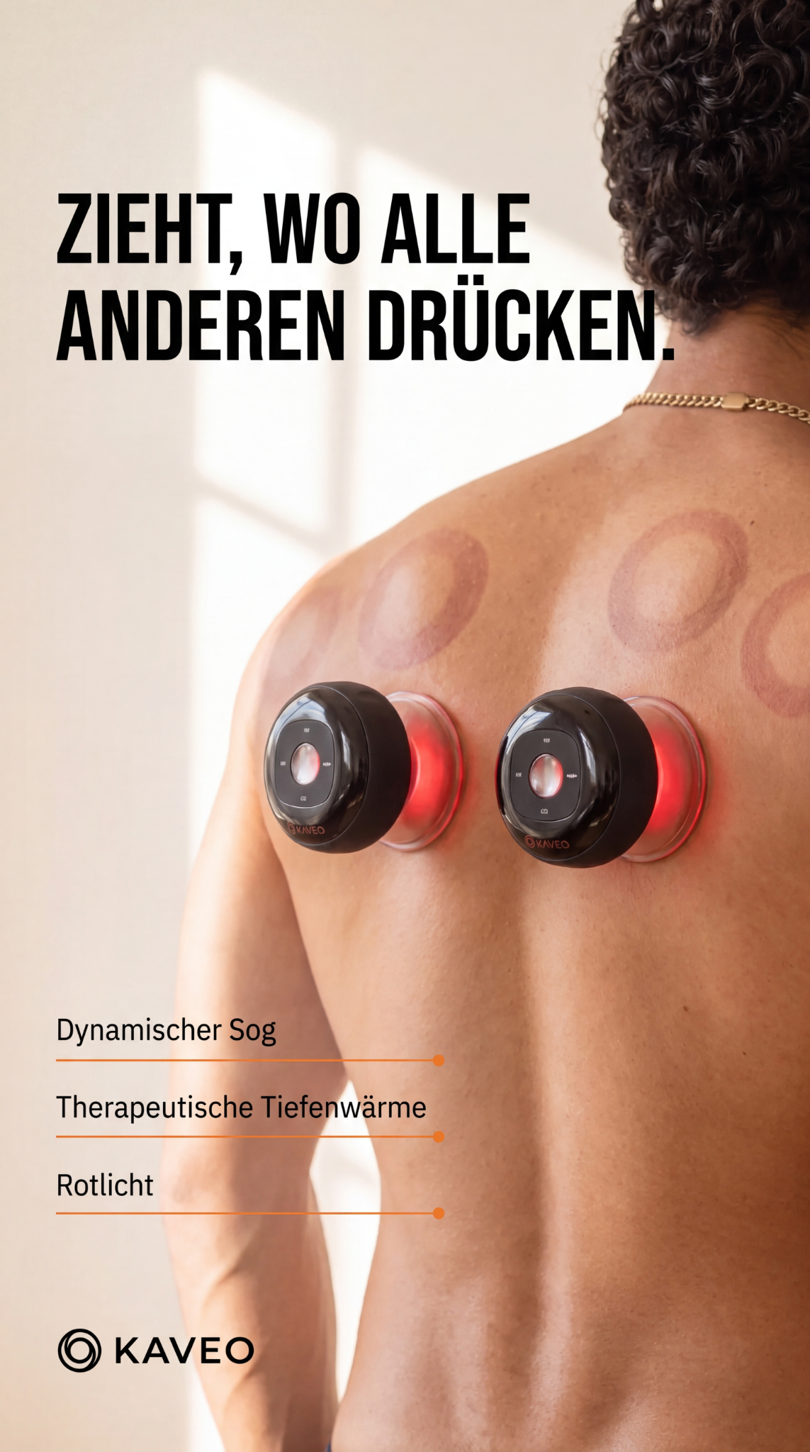 Kaveo Facebook ad: Schröpfen. Aber modern.