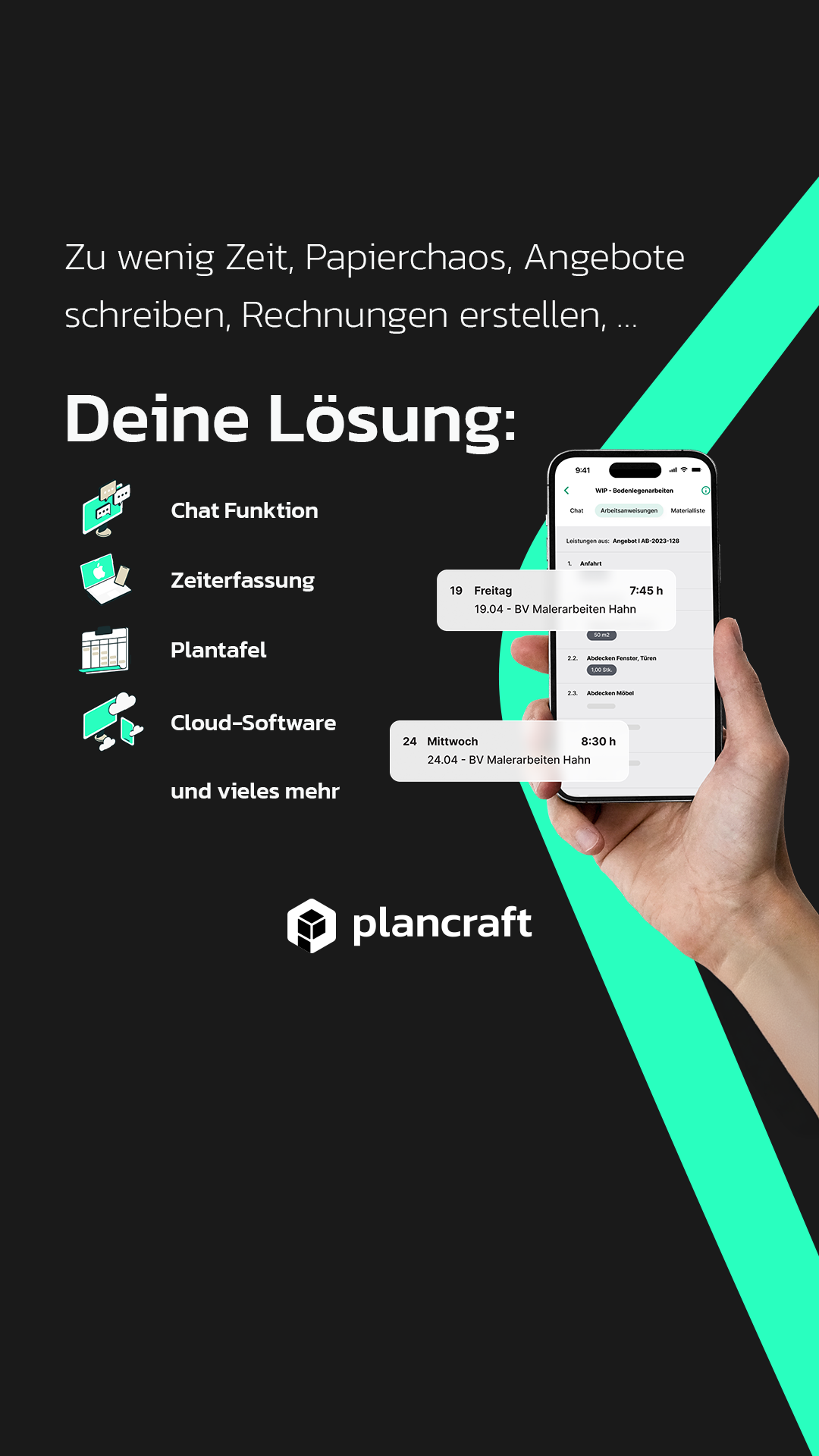 Plancraft - Einfache Handwerkersoftware Facebook ad