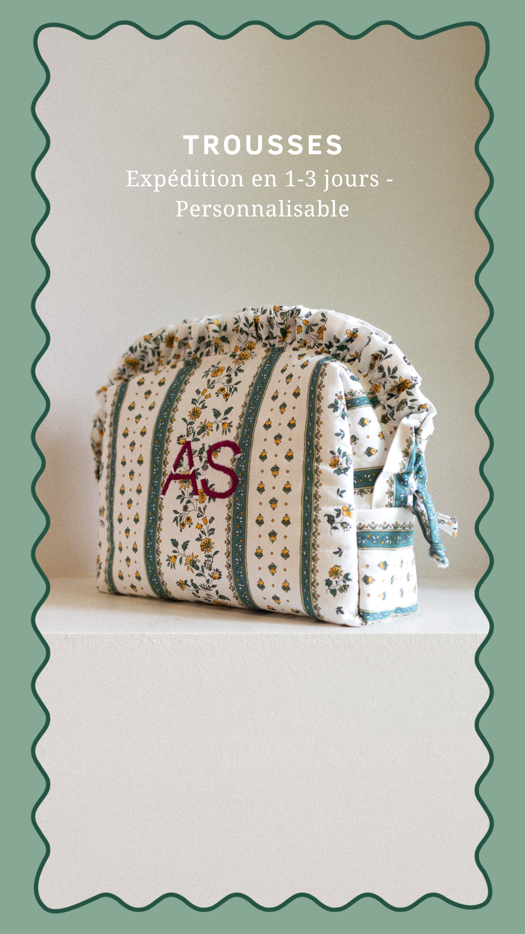 Cajou Facebook ad: Trousses personnalisables