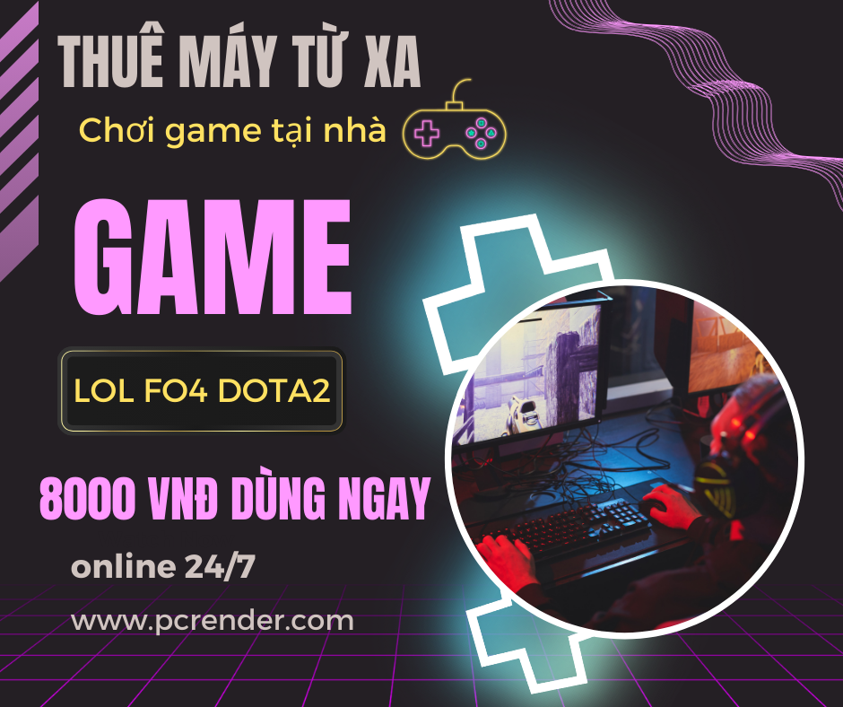 Pcrender-Cho thuê máy tính vật lý từ xa Facebook ad: Thuê PC GAMING RENDER tự động
