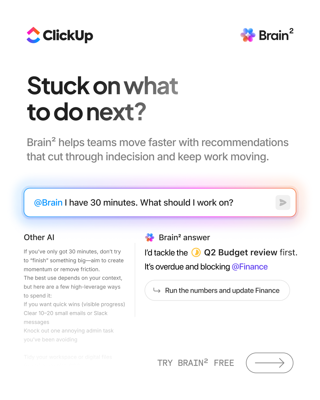 ClickUp Facebook ad