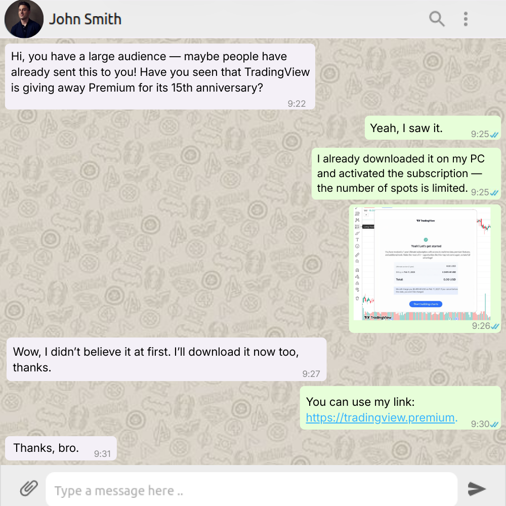 Crypto Community Facebook ad: Claim Premium