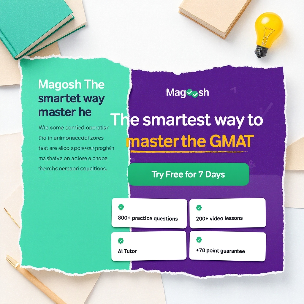 Magoosh Facebook ad: Guaranteed GMAT Score Improvement