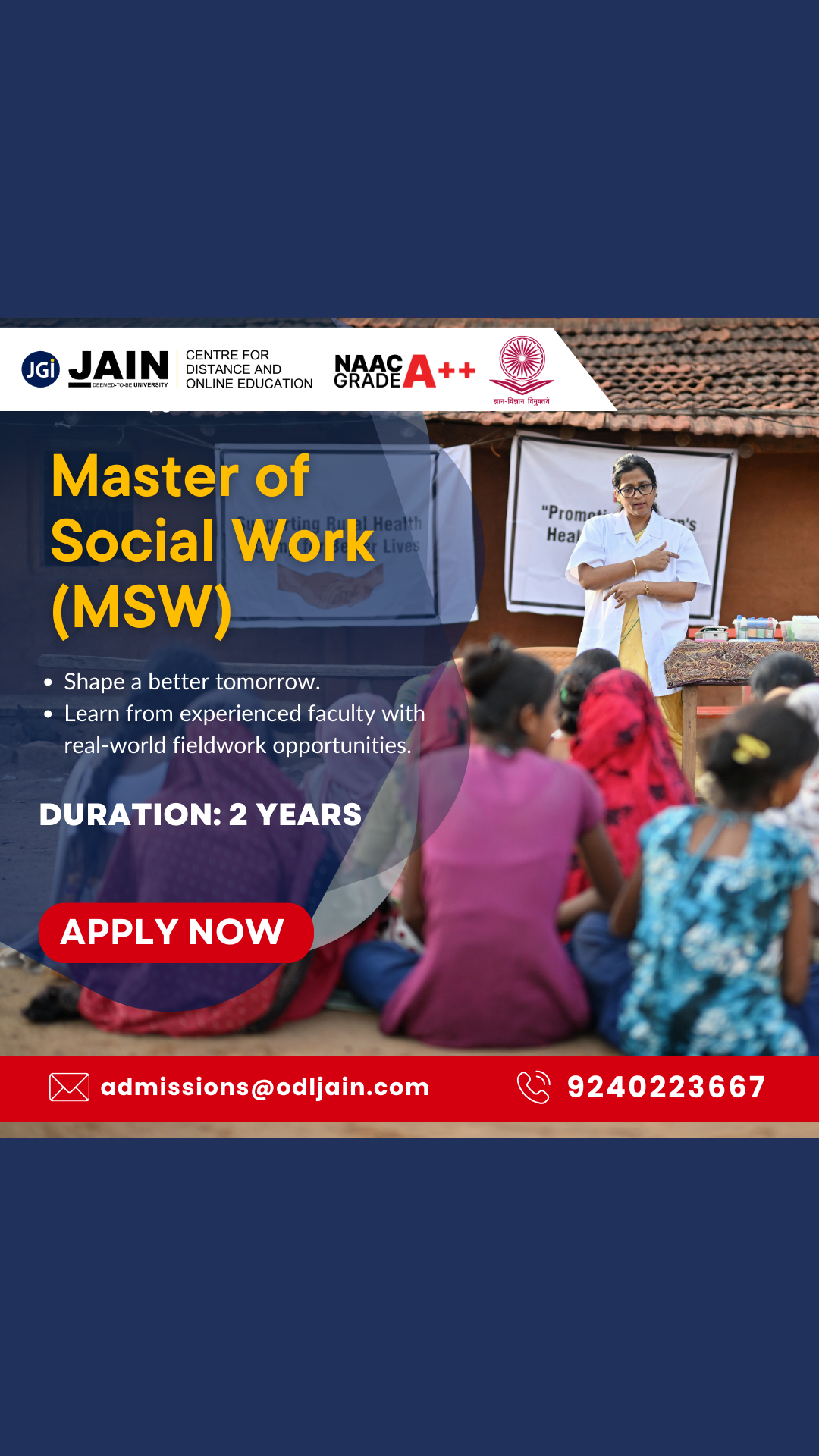 Jain University Facebook ad