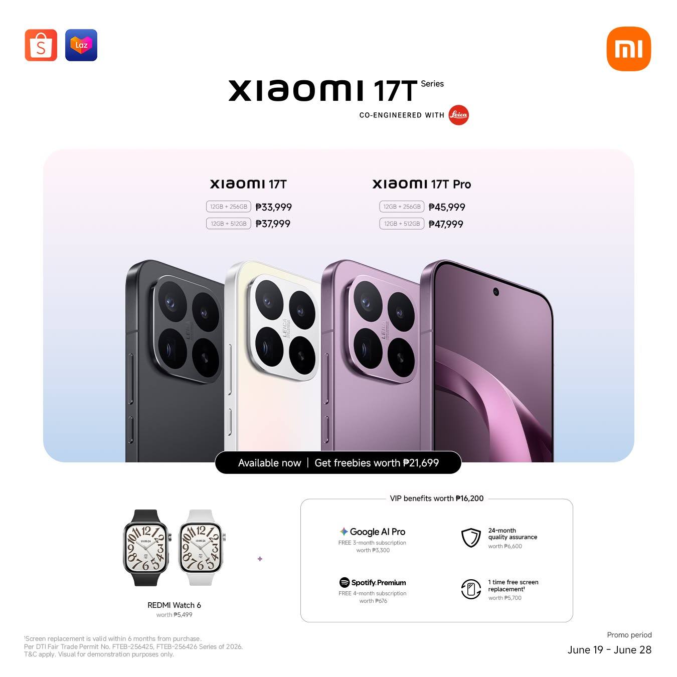 Xiaomi Philippines Facebook ad: Xiaomi 17T Series