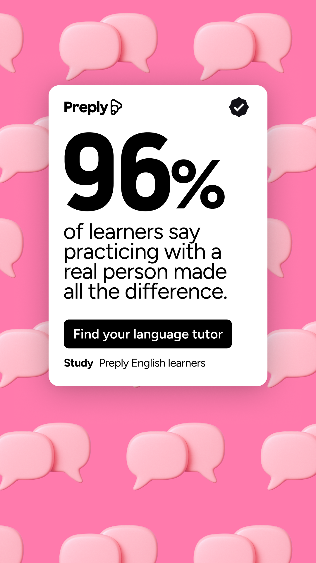 Preply Facebook ad