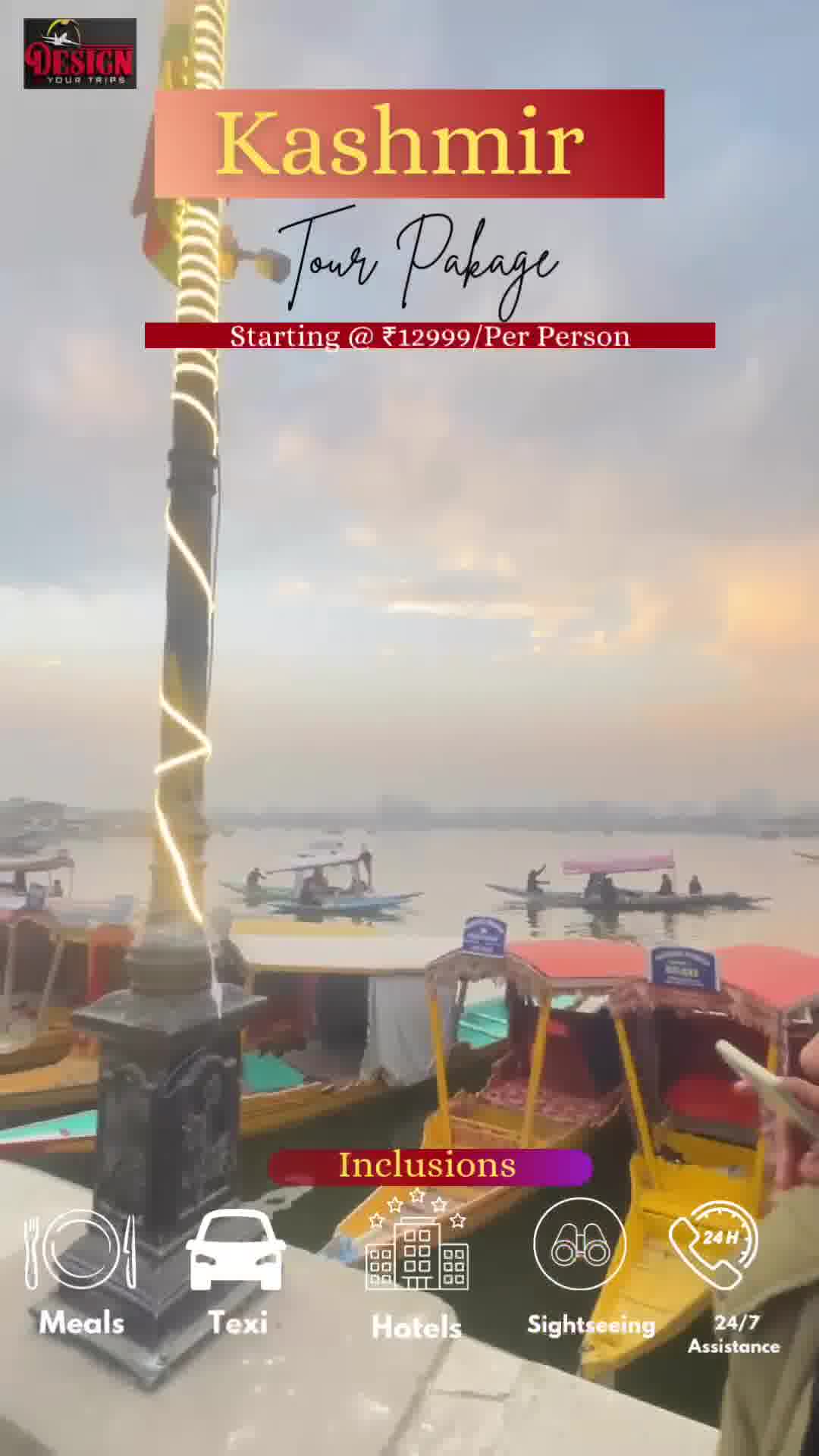 Design Your Trip’s Facebook ad: Kashmir Tour Starting at ₹12,999