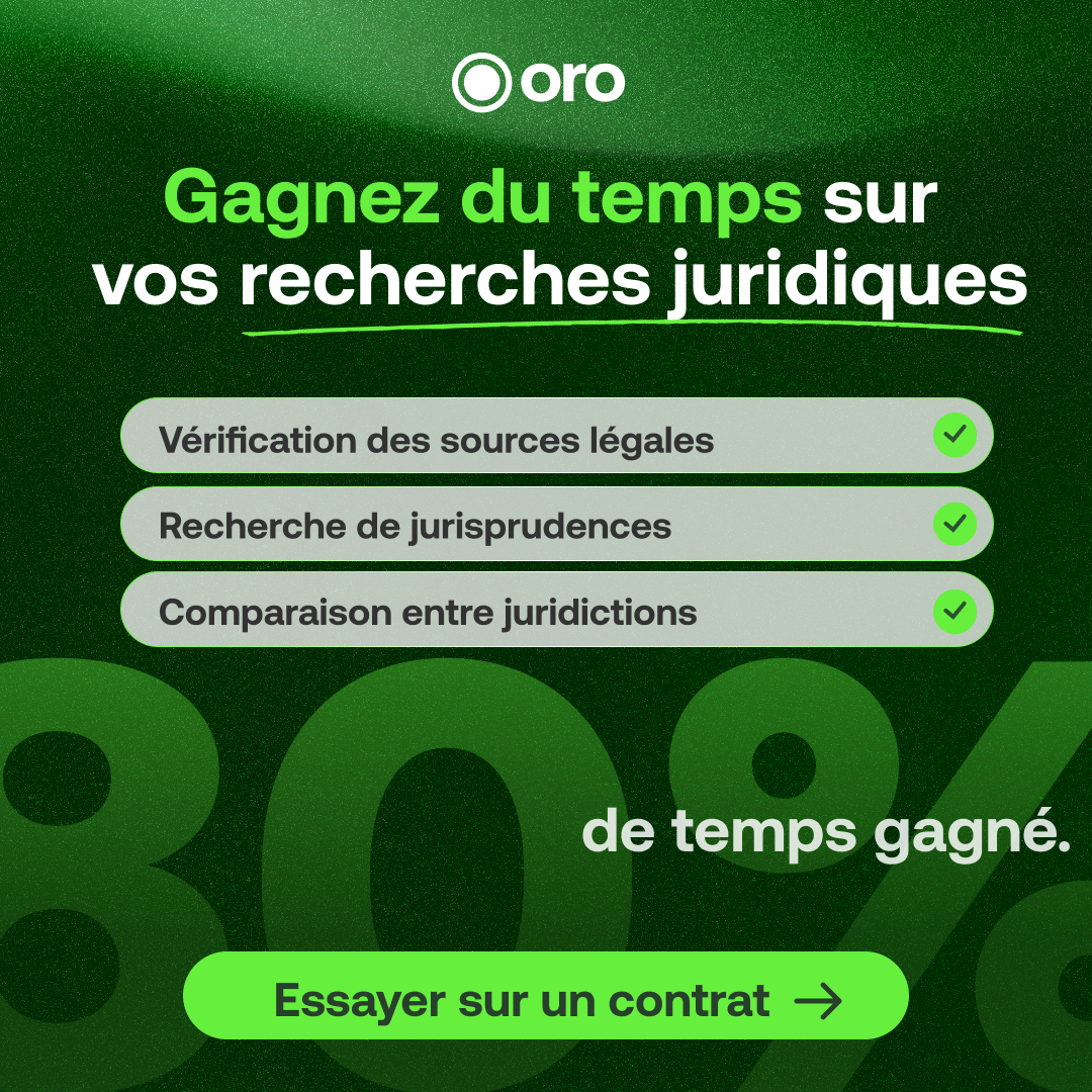 Tomorro Facebook ad: Oro, l'IA juridique qui vous fait gagner 6h par semaine.