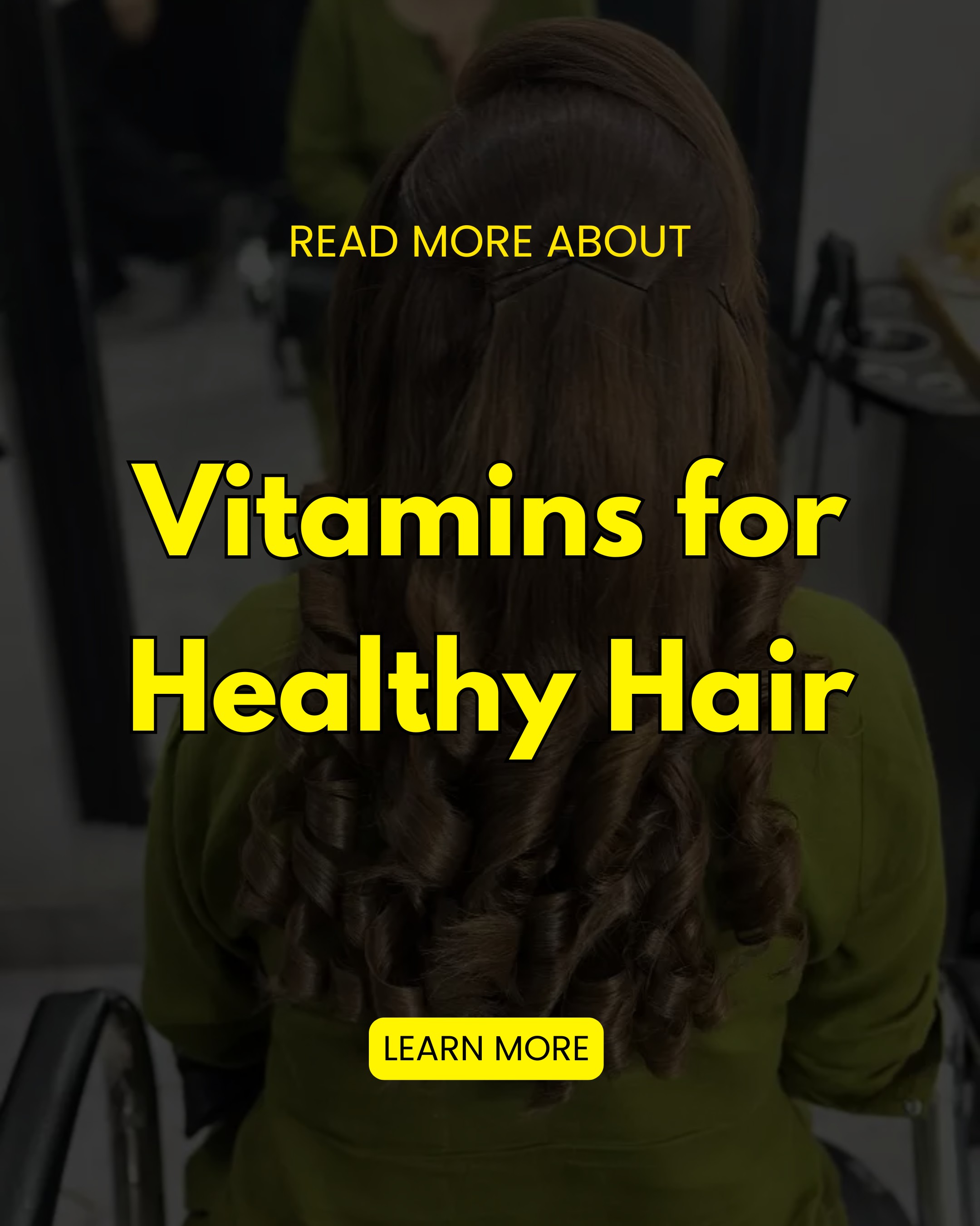 Story time Facebook ad: Learn About Vitamins for Healthy Hair